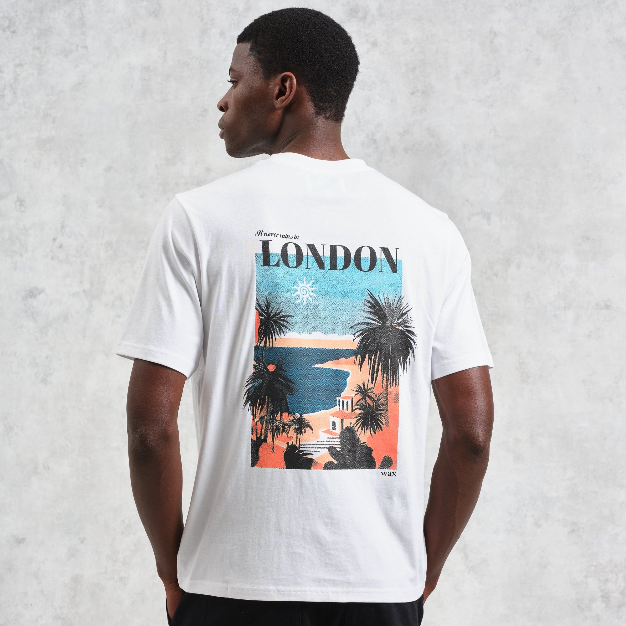 ディーンショートスリーブTシャツ LONDON POSTCARD (WHITE)