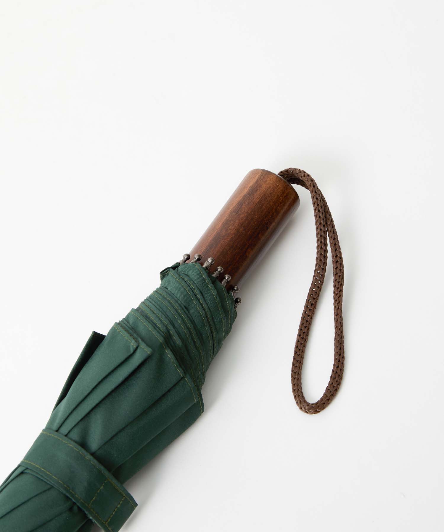 TL2 Maple Straight | 折りたたみ傘 | ストレート型ハンドル | メイプル | 雨用傘 (BROWN-02 GREEN)