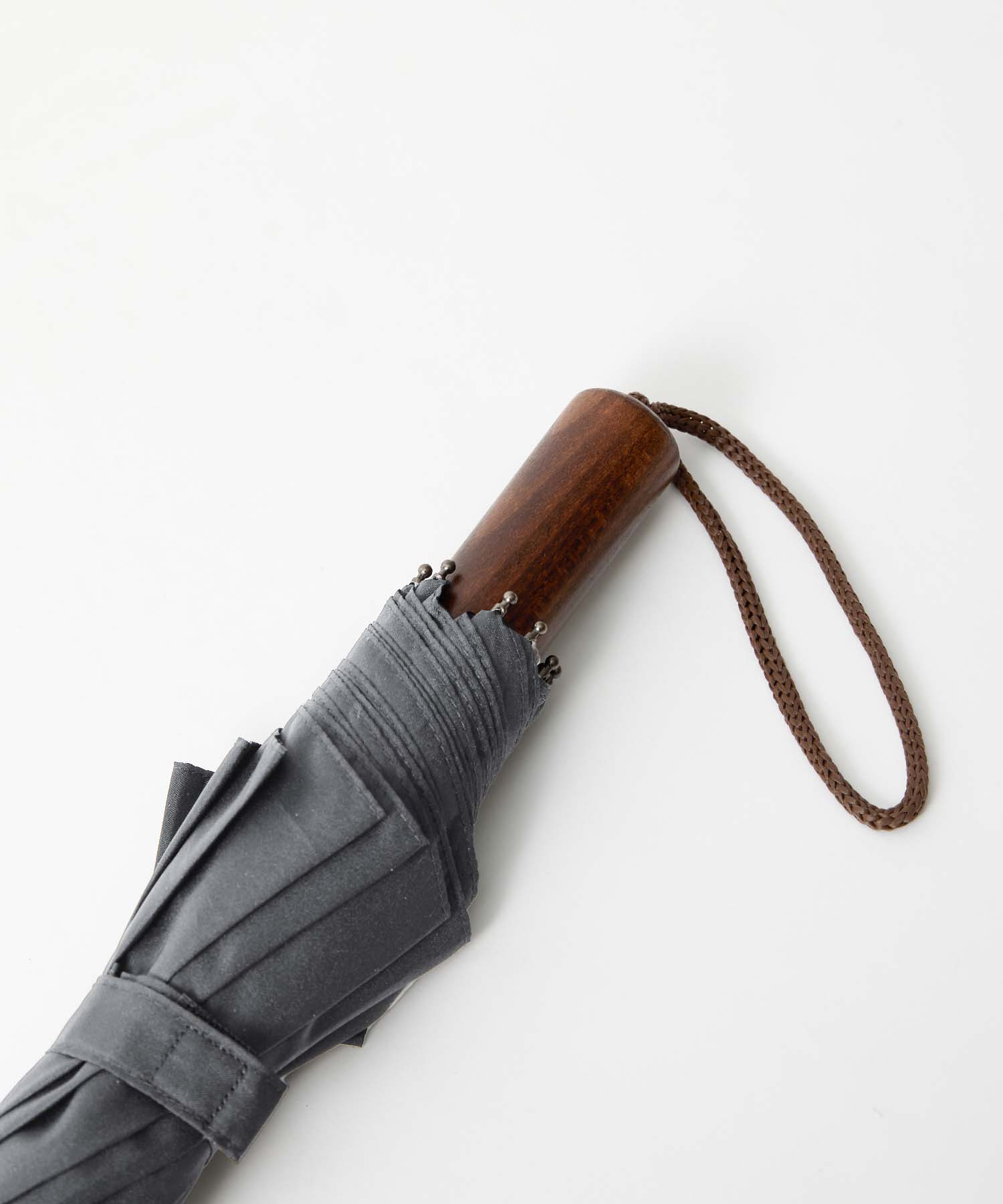 TL2 Maple Straight | 折りたたみ傘 | ストレート型ハンドル | メイプル | 雨用傘 (BROWN-03 GREY)