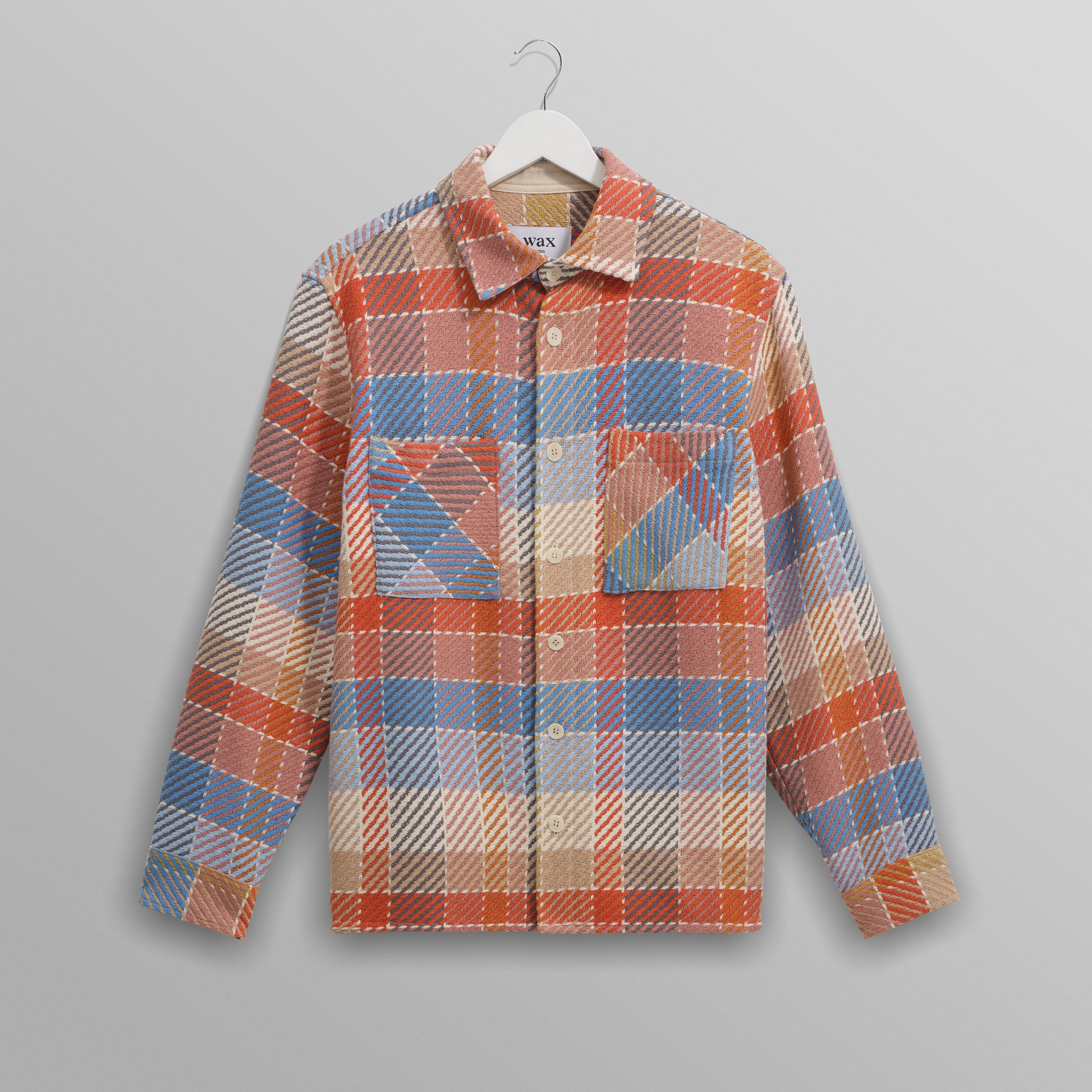 オーバーシャツ PIKE CHECK (ORANGE/BLUE) Whiting Overshirt