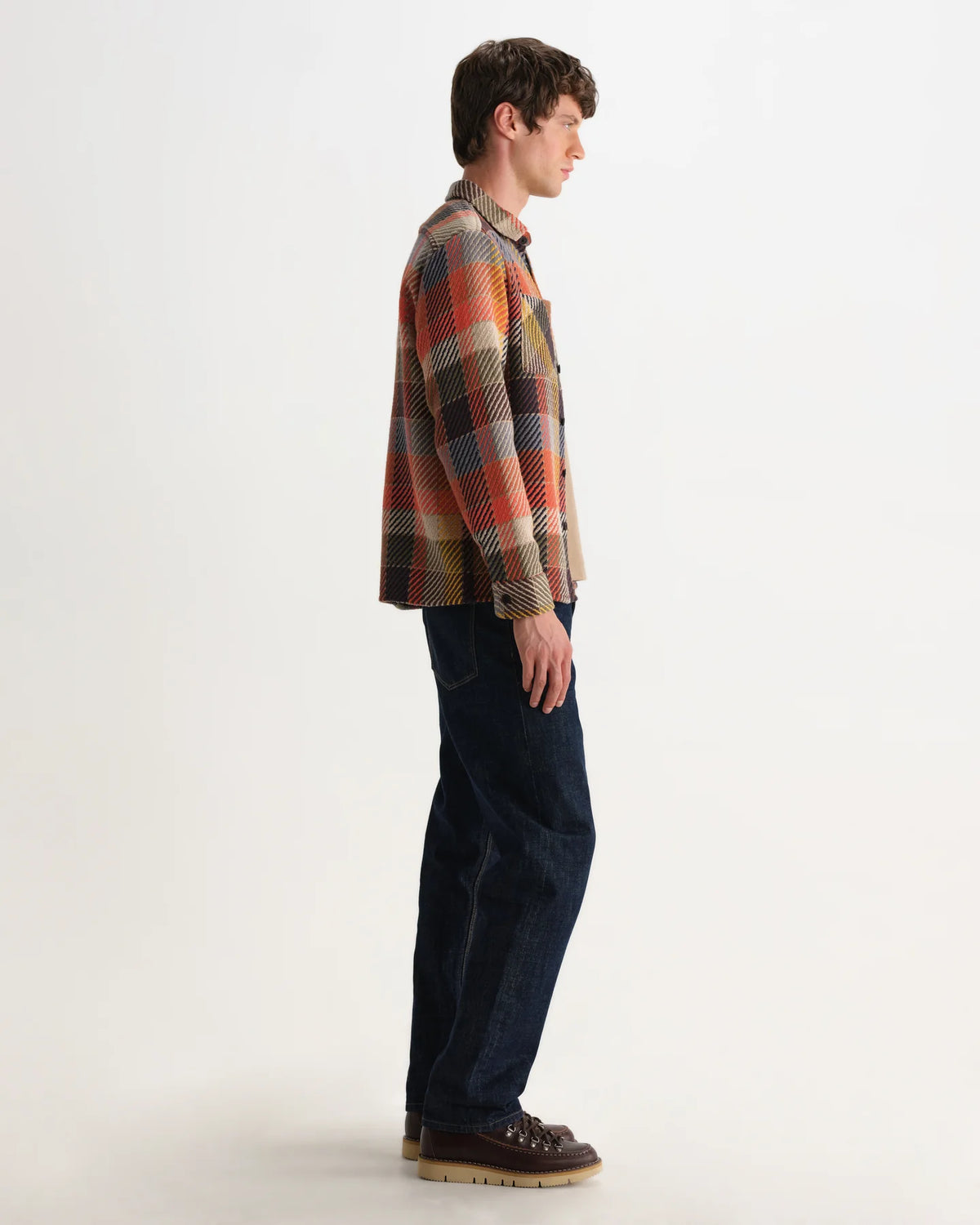 オーバーシャツ PIKE CHECK (ORANGE MULTI)