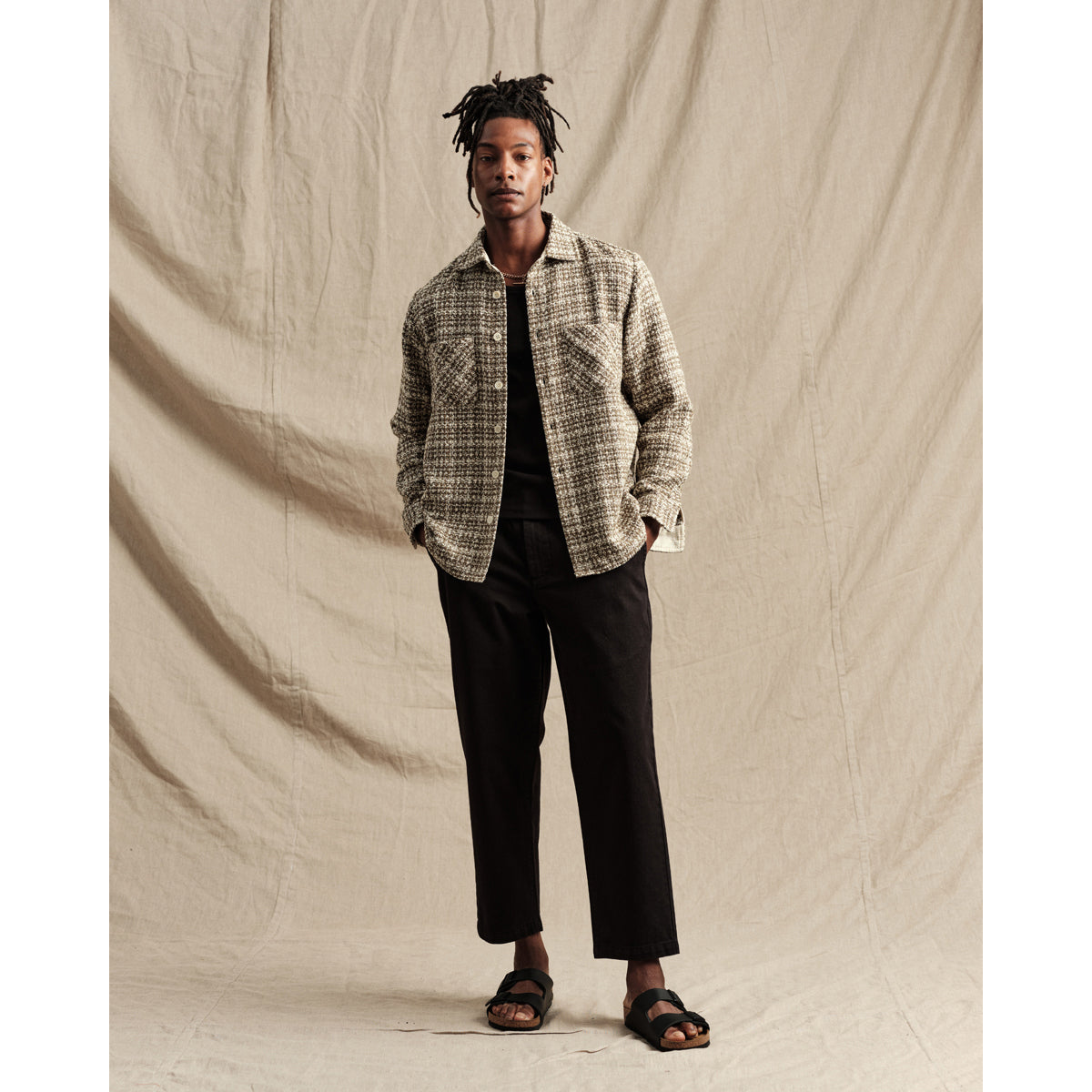 カートトラウザーズ ORGANIC COTTON TWILL (BLACK)