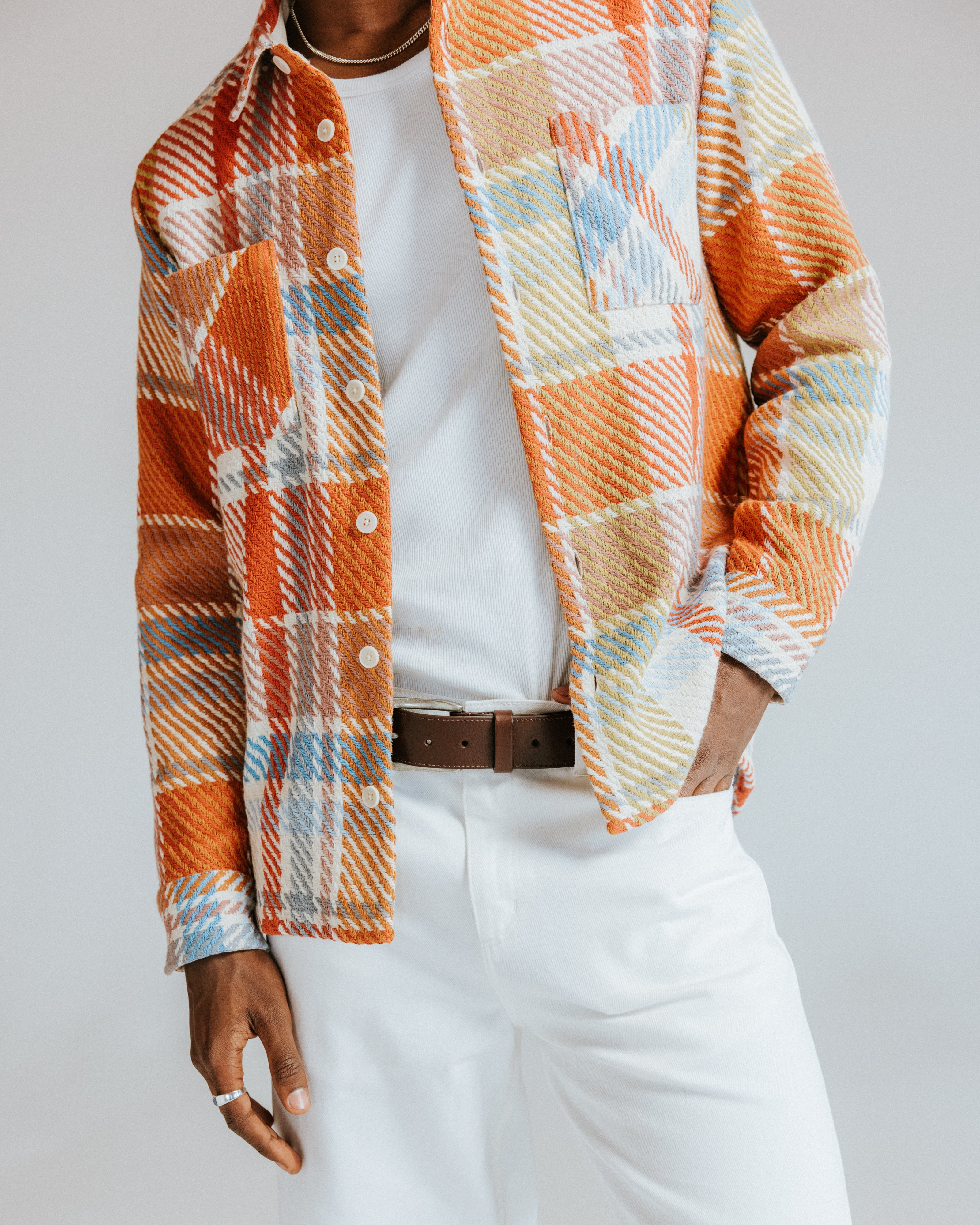 オーバーシャツ BUDE CHECK (PASTEL MULTI)