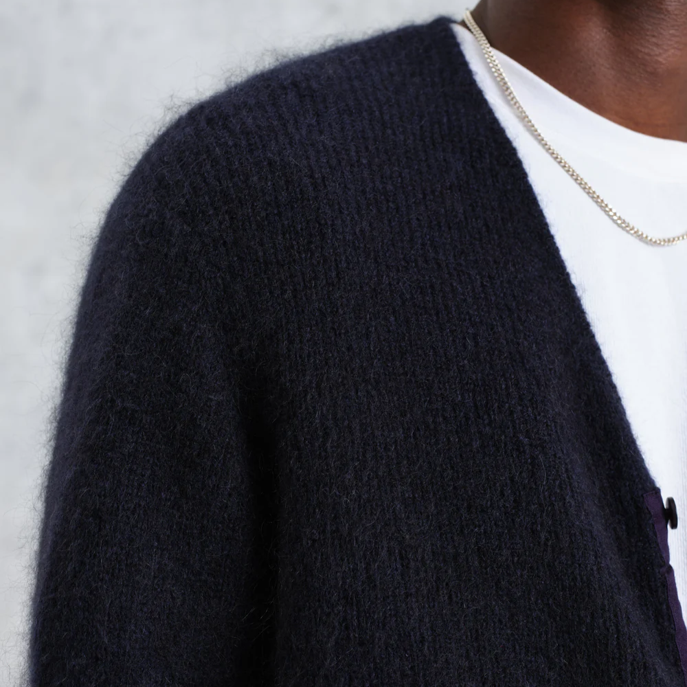 アルバンカーディガン モヘア (NAVY)