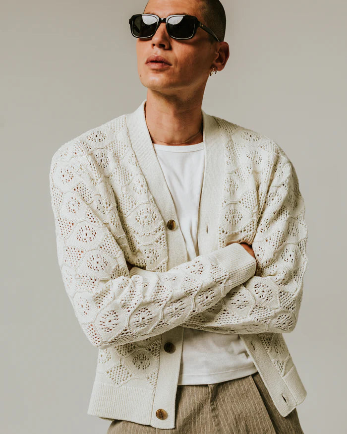 カーディガン CROSBY POINTELLE COTTON (ECRU)