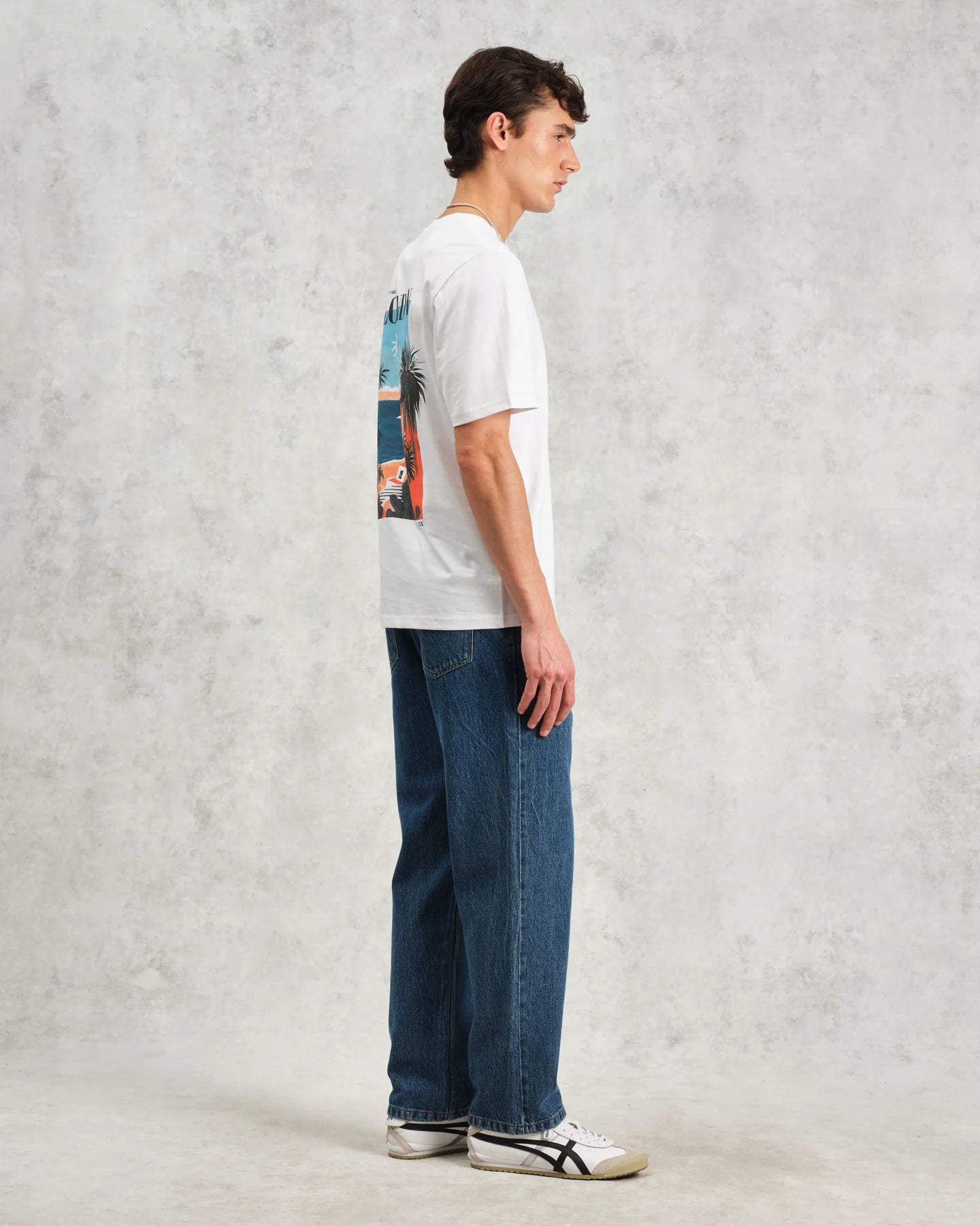 ディーンショートスリーブTシャツ LONDON POSTCARD (WHITE)