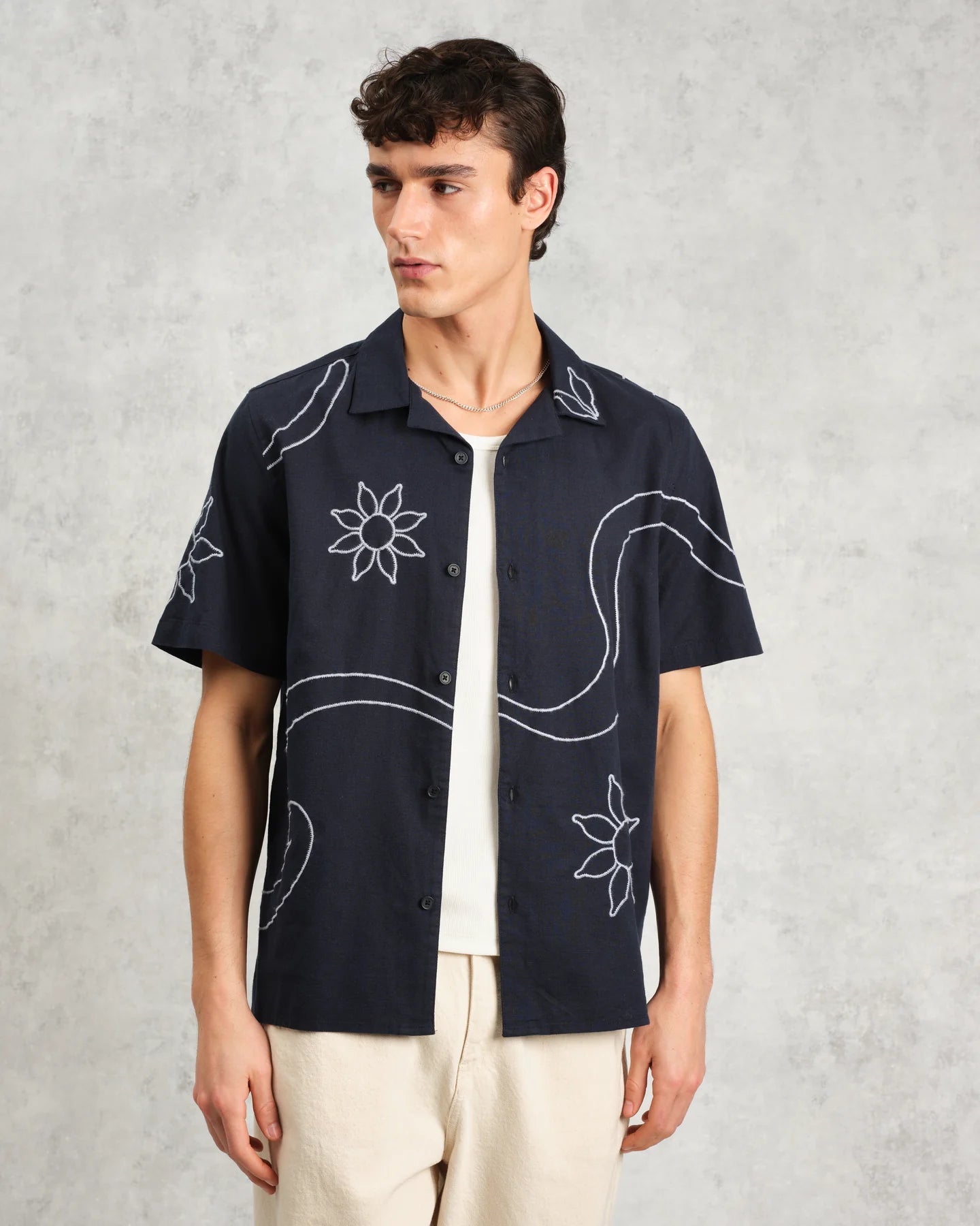 ディドコットシャツ BOLD STITCH (NAVY)