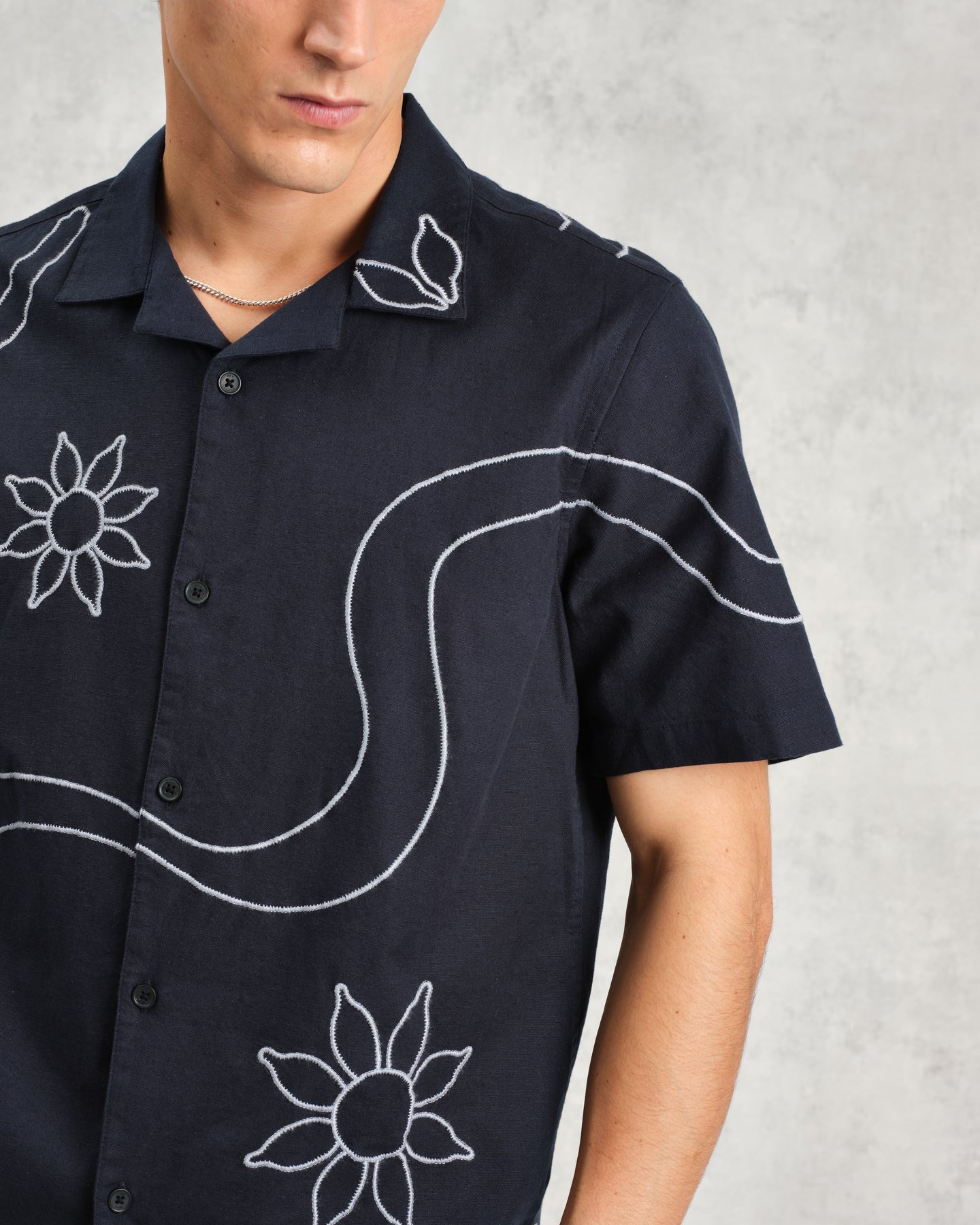 ディドコットシャツ BOLD STITCH (NAVY)