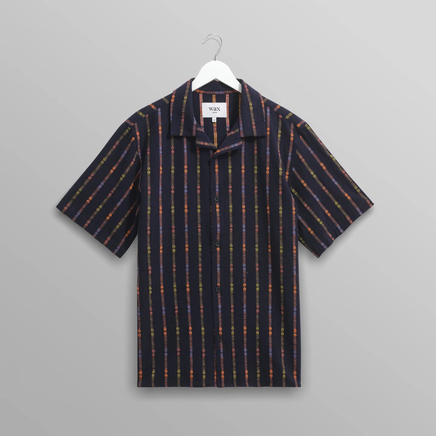 ディドコットシャツ MULTI LOOM STRIPE (NAVY/ORANGE)