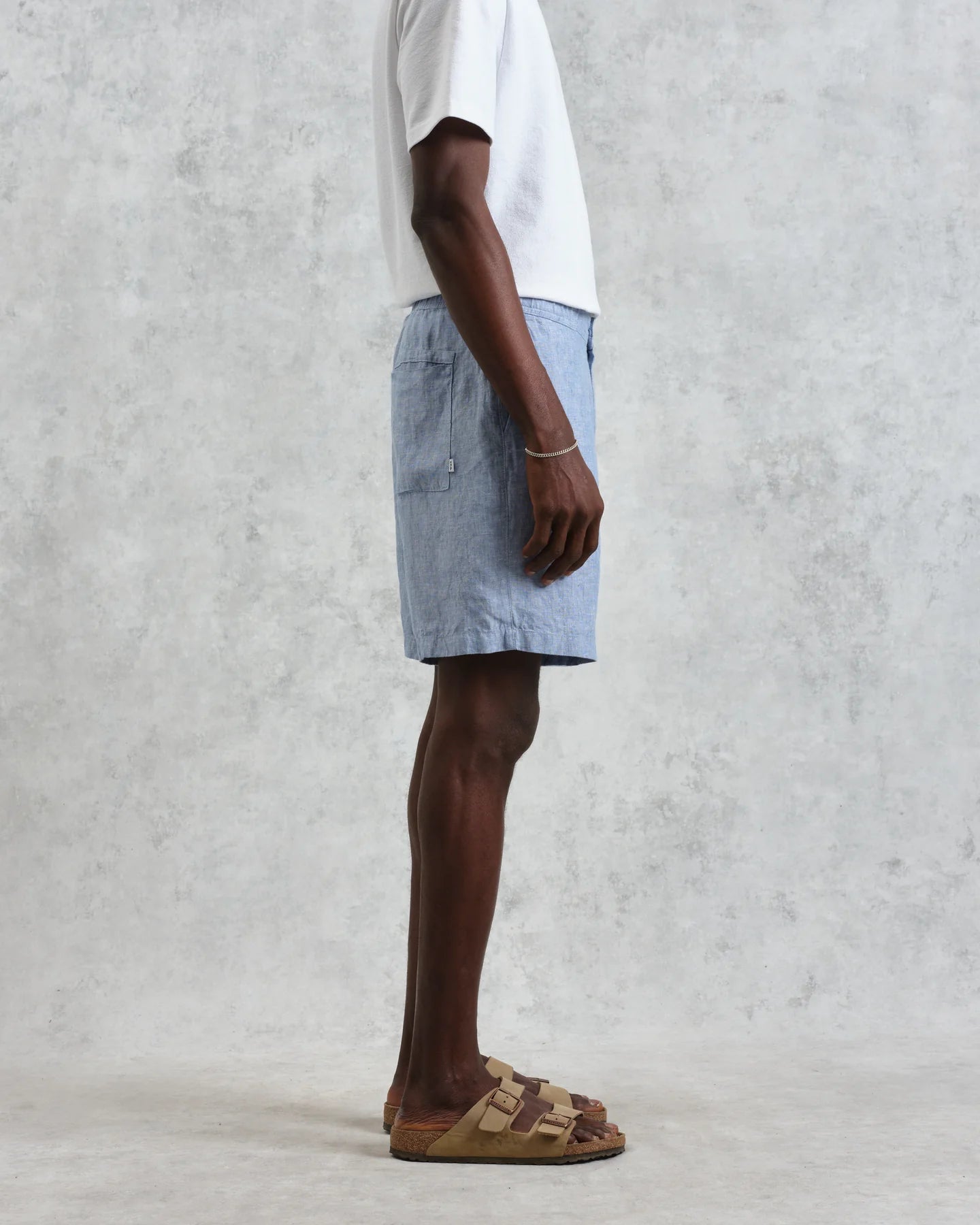 カートショーツ TOW TONE LINEN (BLUE) - グリニッジ オンラインストア