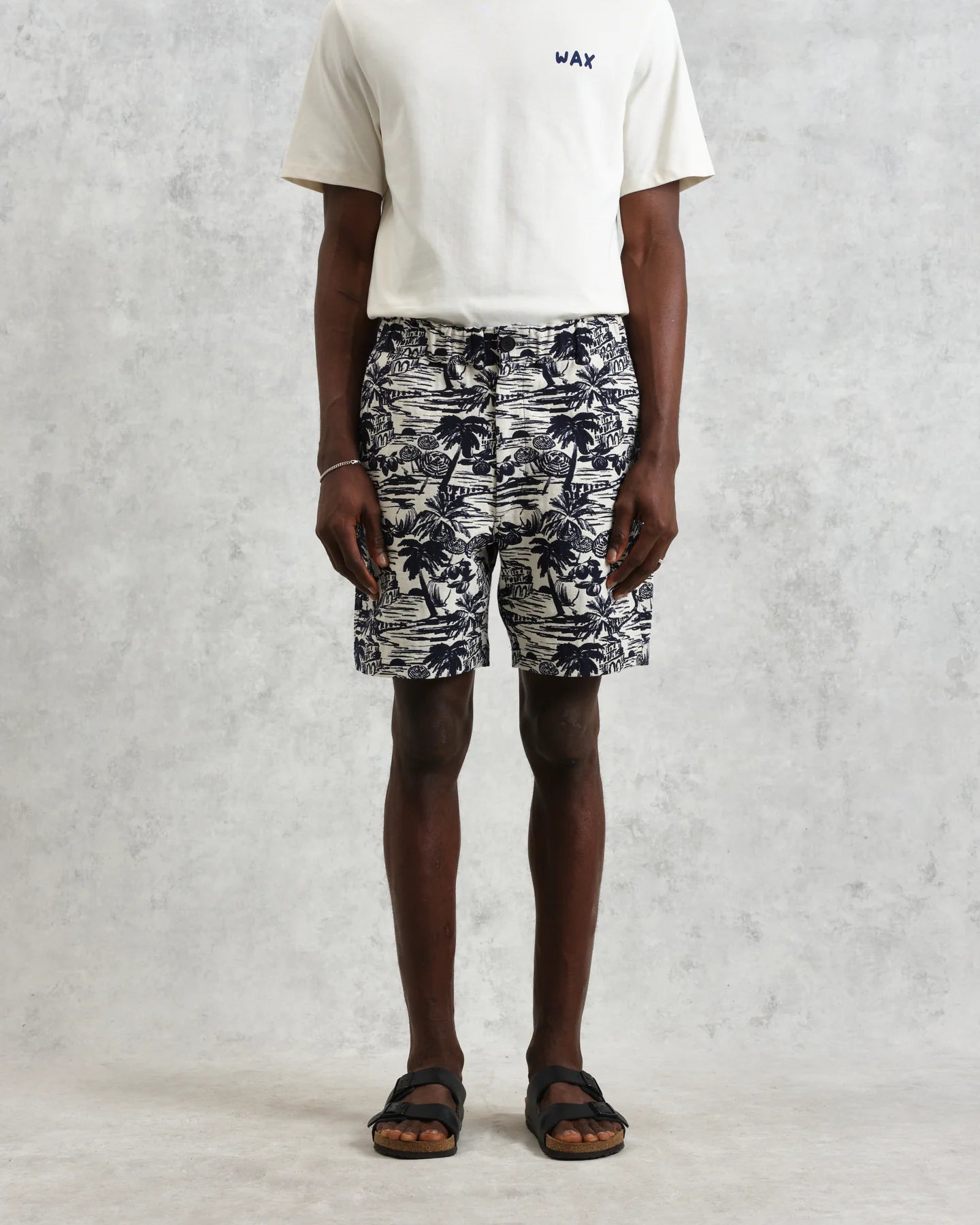 カートショーツ BEACH SCENE JACQUARD (NAVY/ECRU) - グリニッジ オンラインストア