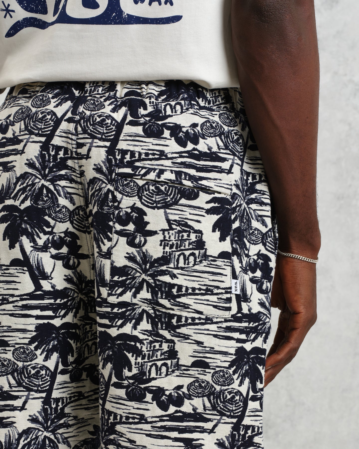 カートショーツ BEACH SCENE JACQUARD (NAVY/ECRU)