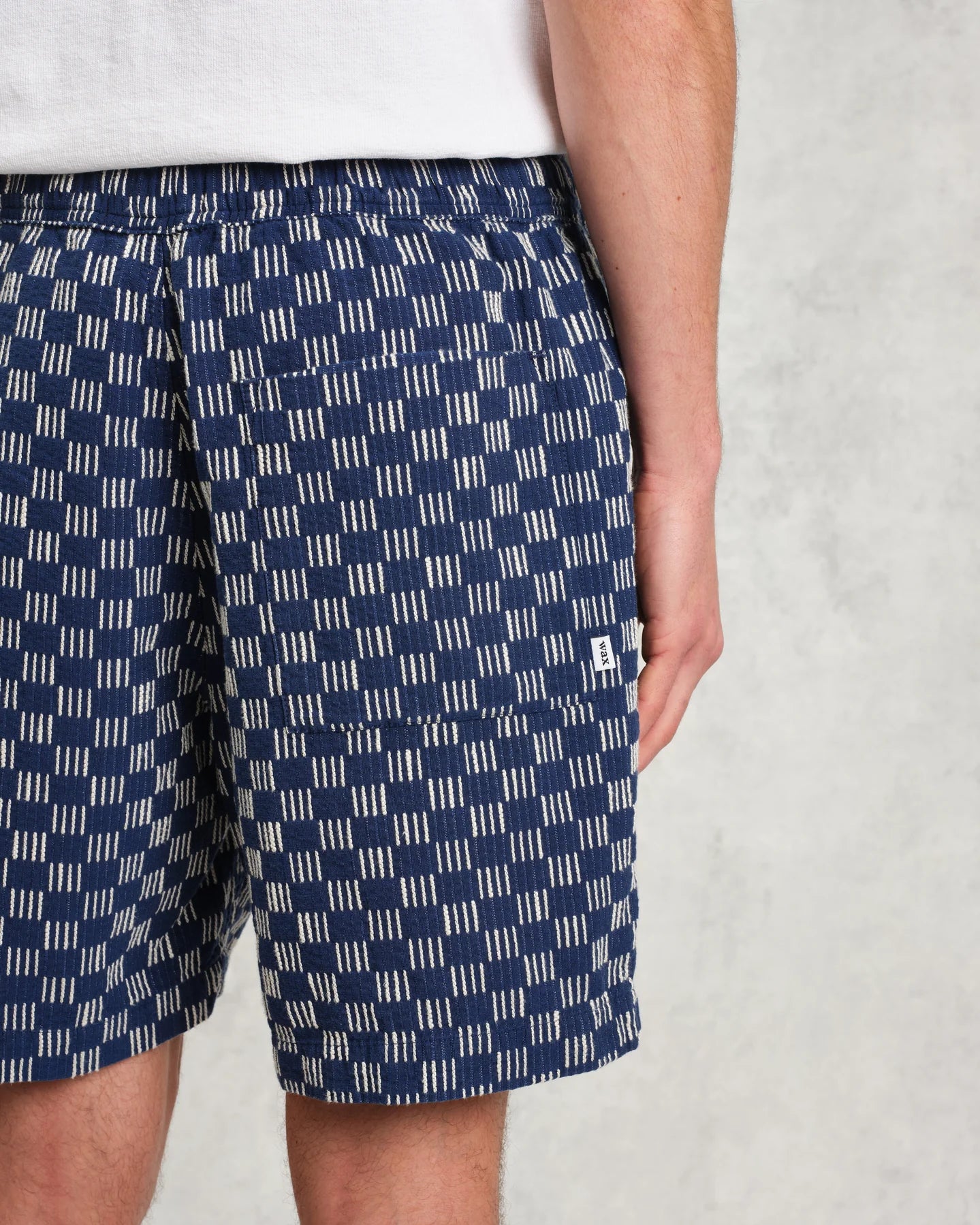 カートショーツ GRID STITCH (INDIGO/ECRU)