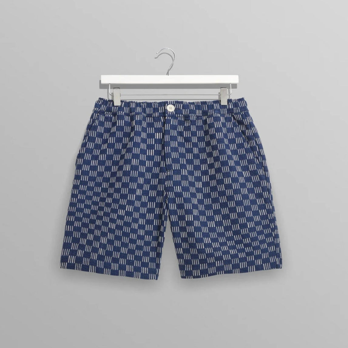 カートショーツ GRID STITCH (INDIGO/ECRU)