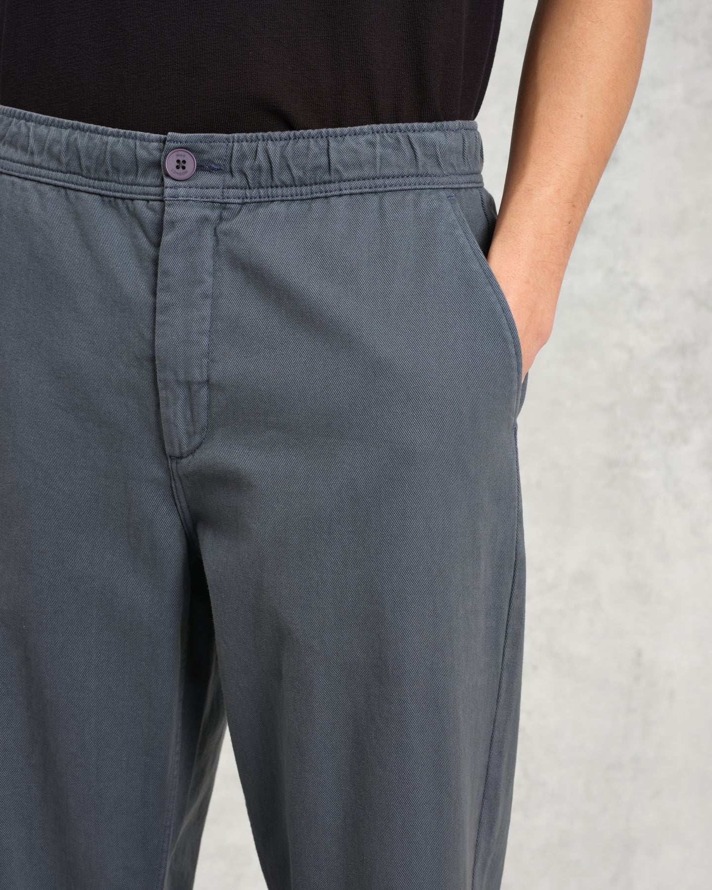 カートトラウザーズ ORGANIC COTTON TWILL (PETROL BLUE)