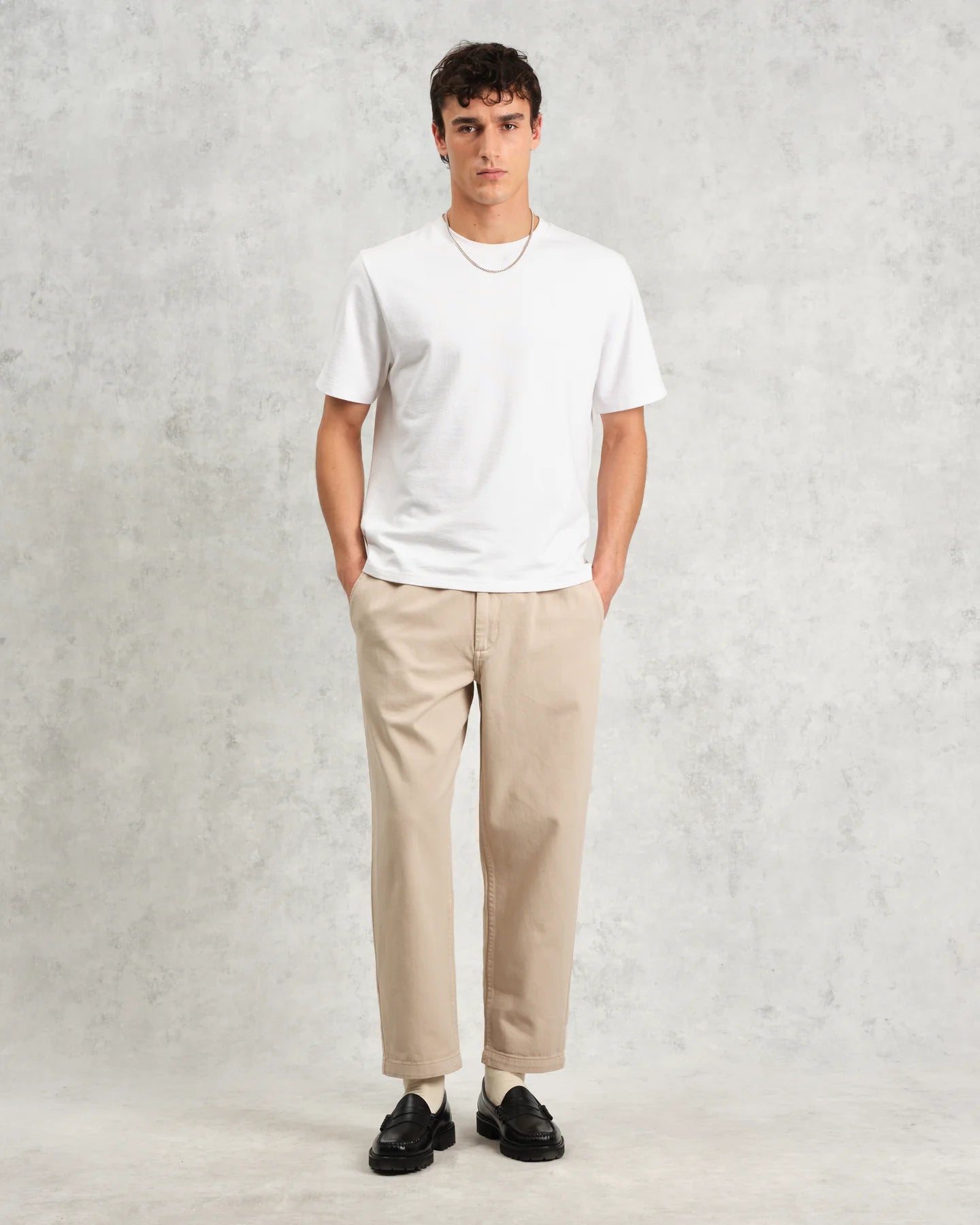 カートトラウザーズ ORGANIC COTTON TWILL (STONE) - グリニッジ オンラインストア