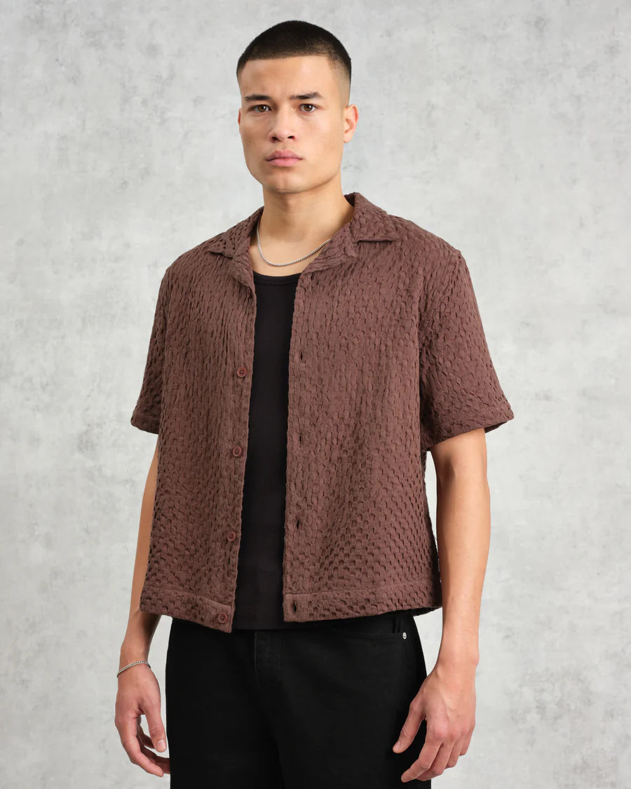 リドシャツ BOX DOBBY (BROWN)