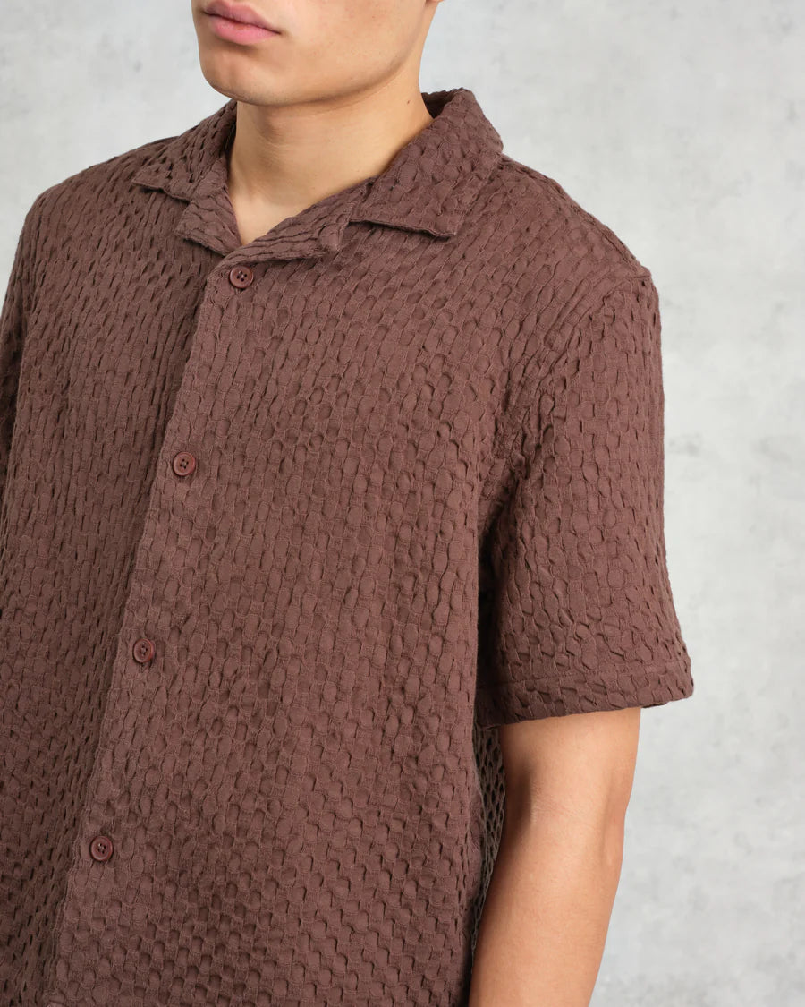 リドシャツ BOX DOBBY (BROWN)