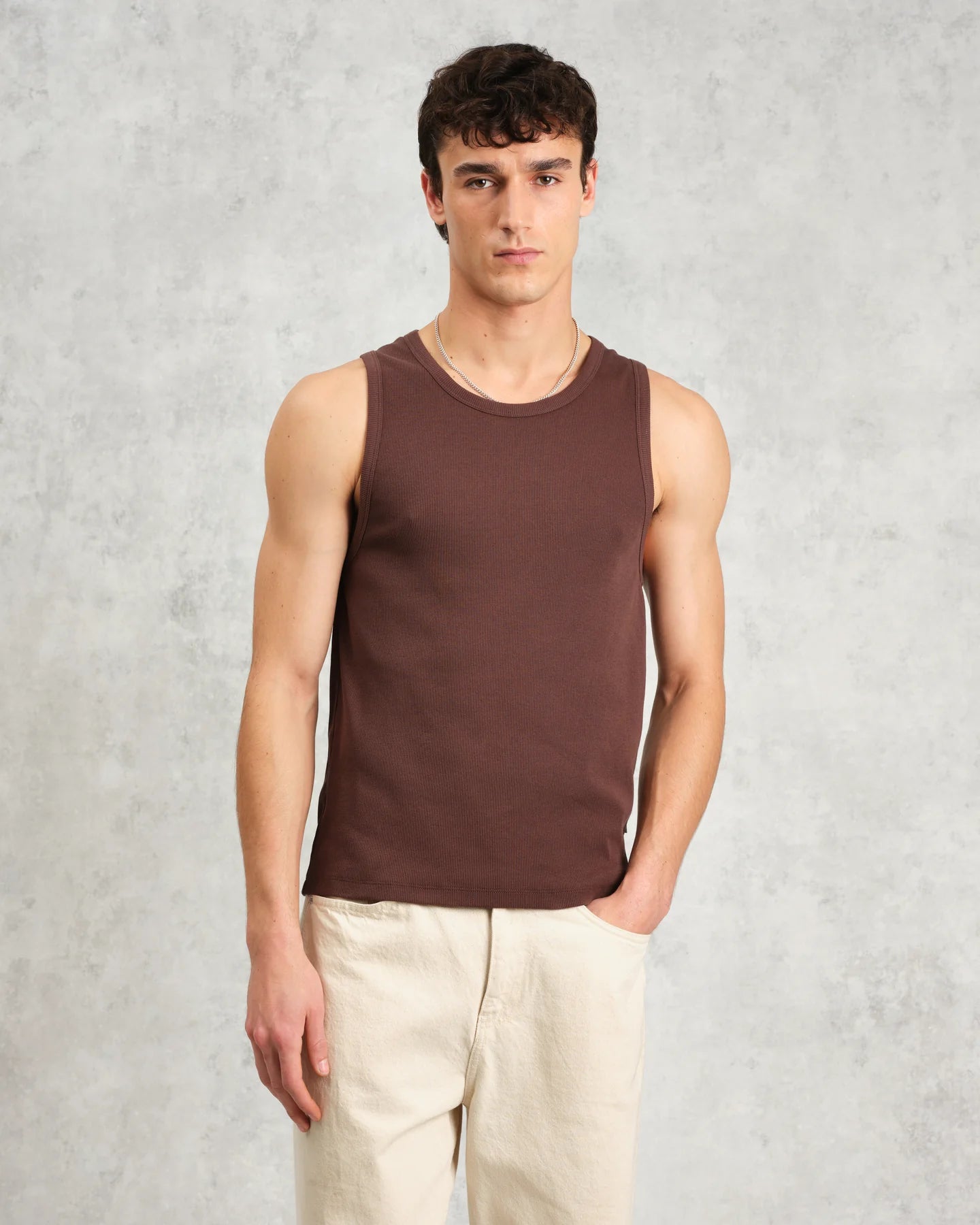 モンタギューノースリーブ RIB (BROWN)