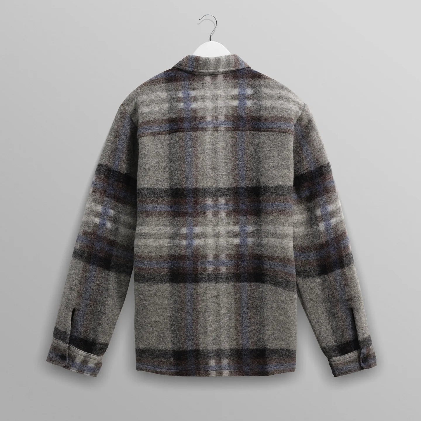 オーバーシャツ NOLAN WOOL CHECK (GREY BLUE)