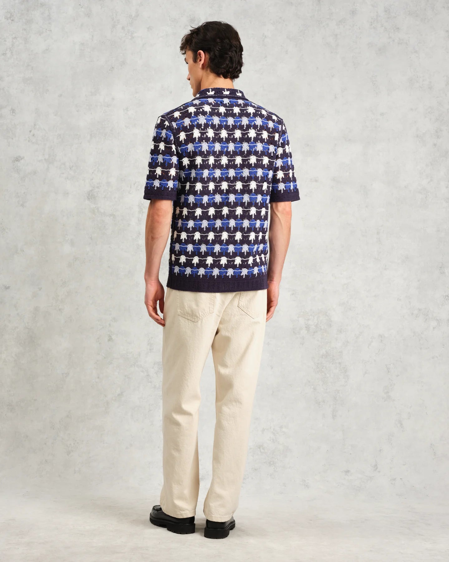 ポルトシャツ SPLASH CROCHET ( Navy )