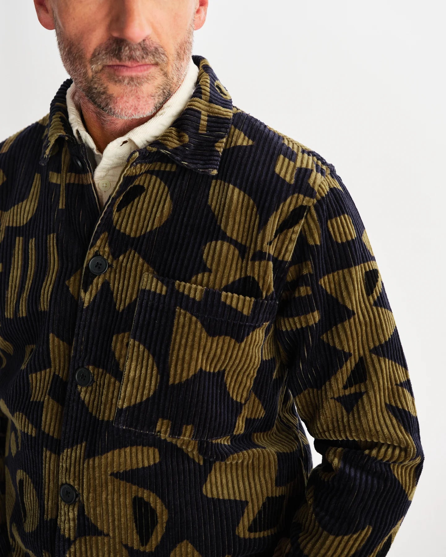 オーバーシャツ ROCKLEY SHAPES JUMBO CORD (NAVY/KHAKI)