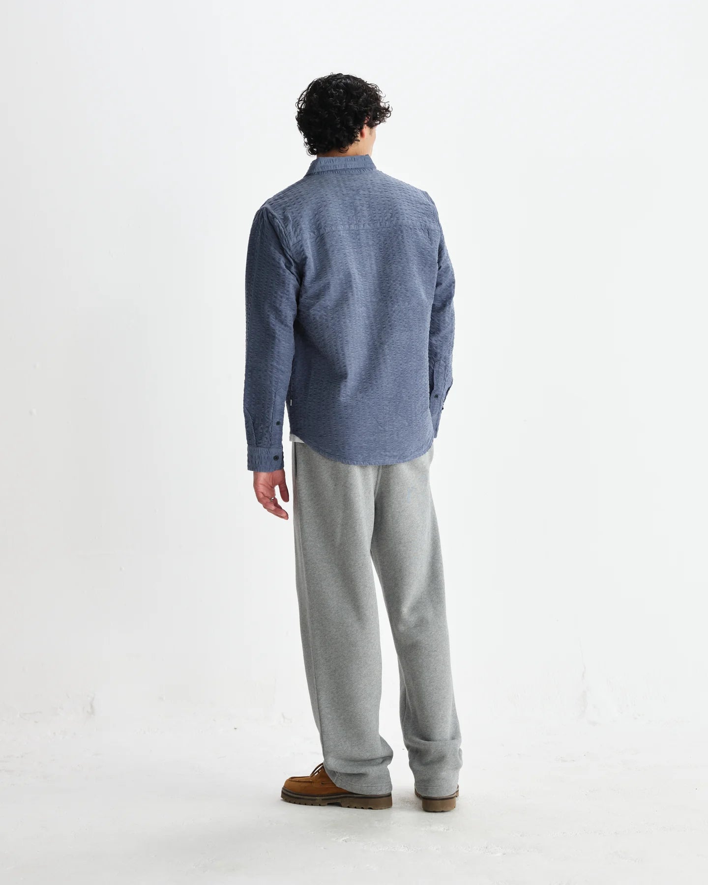 シェリーシャツ SEERSUCKER CORD (BLUE) - グリニッジ オンラインストア