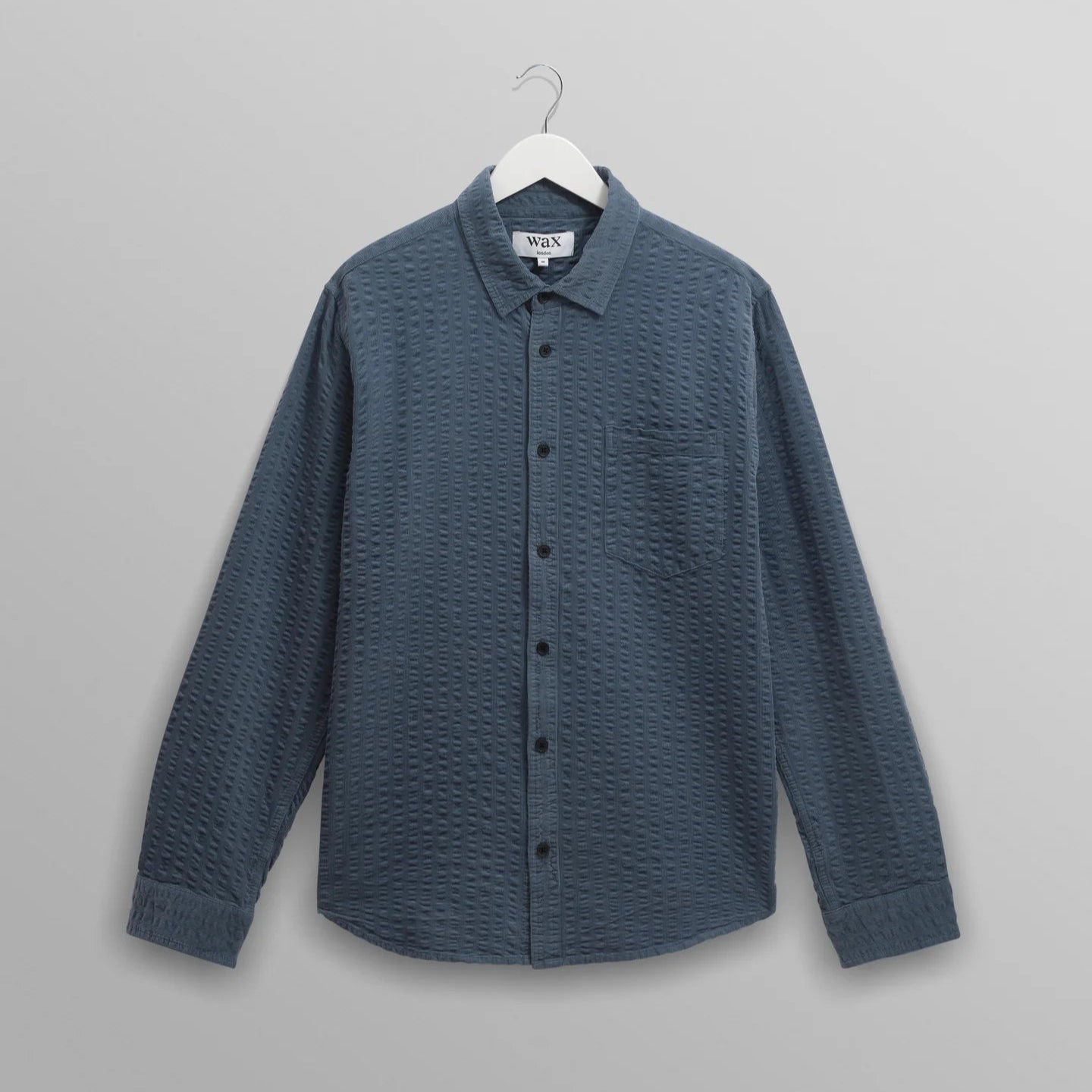 シェリーシャツ SEERSUCKER CORD (BLUE) - グリニッジ オンラインストア