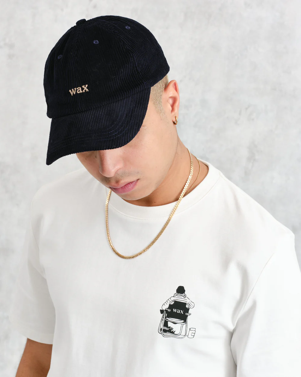 スポーツキャップ コーデュロイ (NAVY)