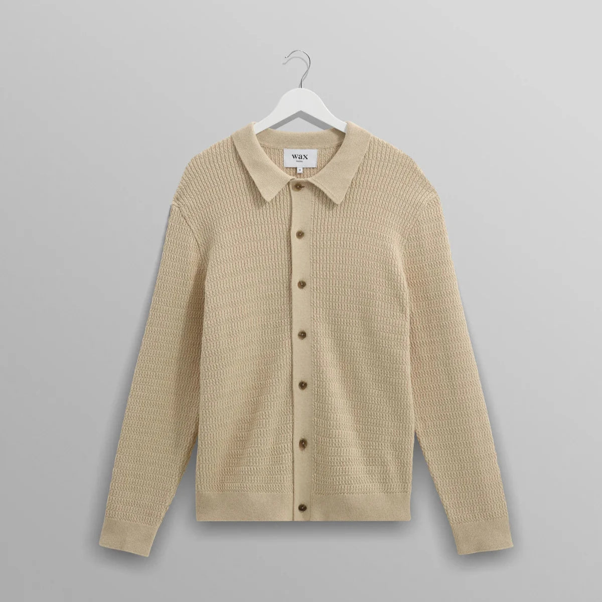 トリスタン ロングスリーブシャツ ミニケーブルステッチ (SAND)