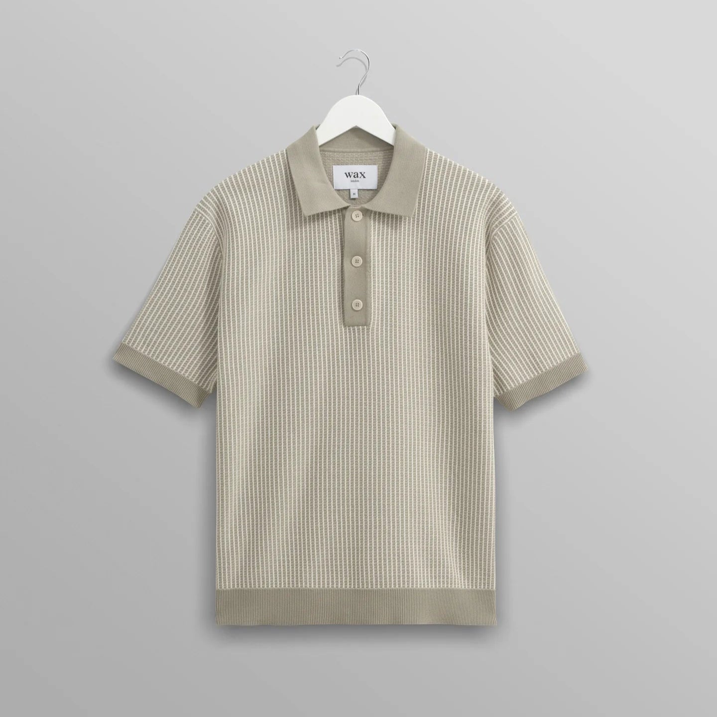ポロシャツ LADDER STRIPE (LIGHT KHAKI)