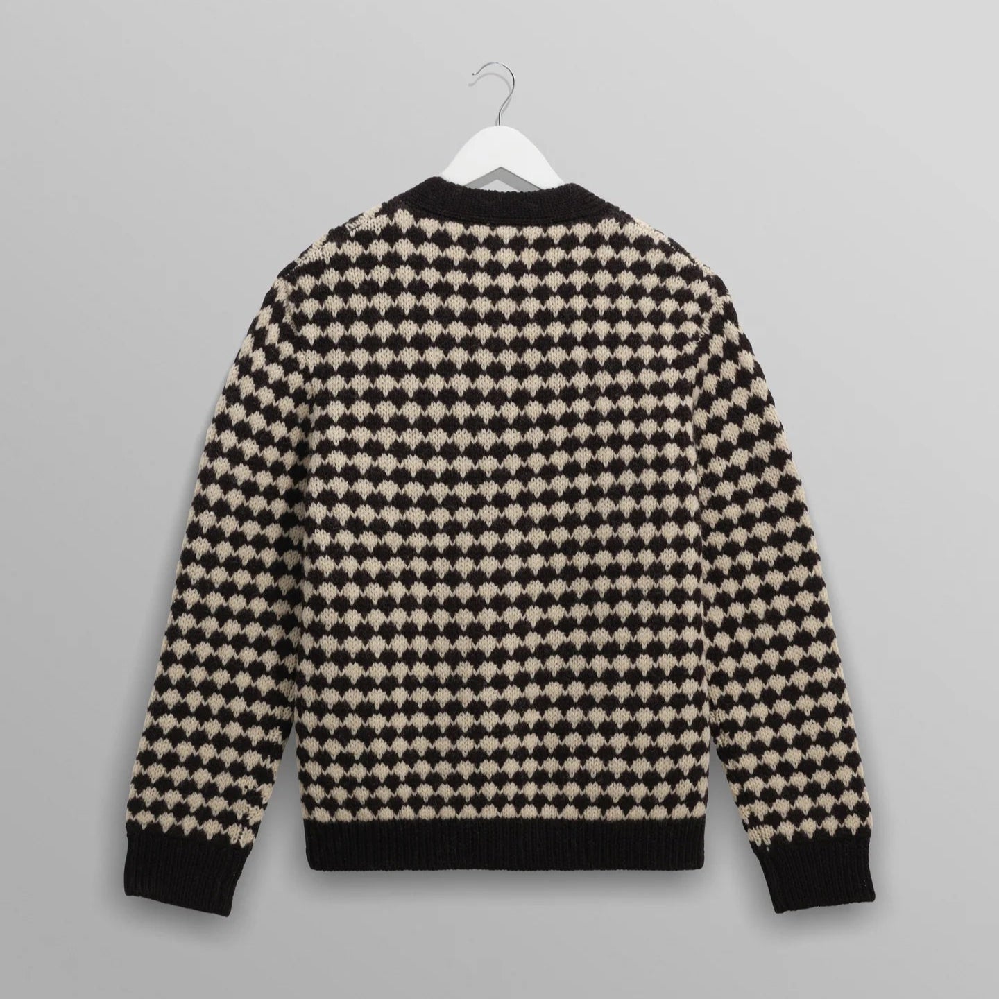 ウォーカーカーディガン BUBBLE KNIT (BLACK/ECRU)