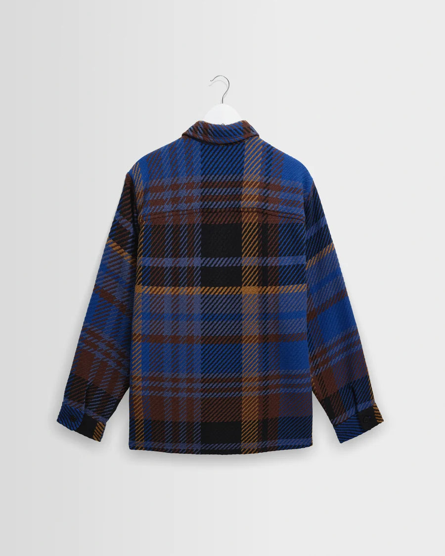 オーバーシャツ BOLD CHECK (BLUE/BROWN)