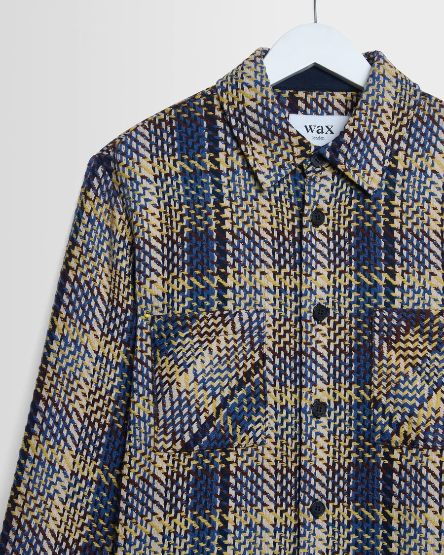 オーバーシャツ GRAIN CHECK (BLUE/MULTI)