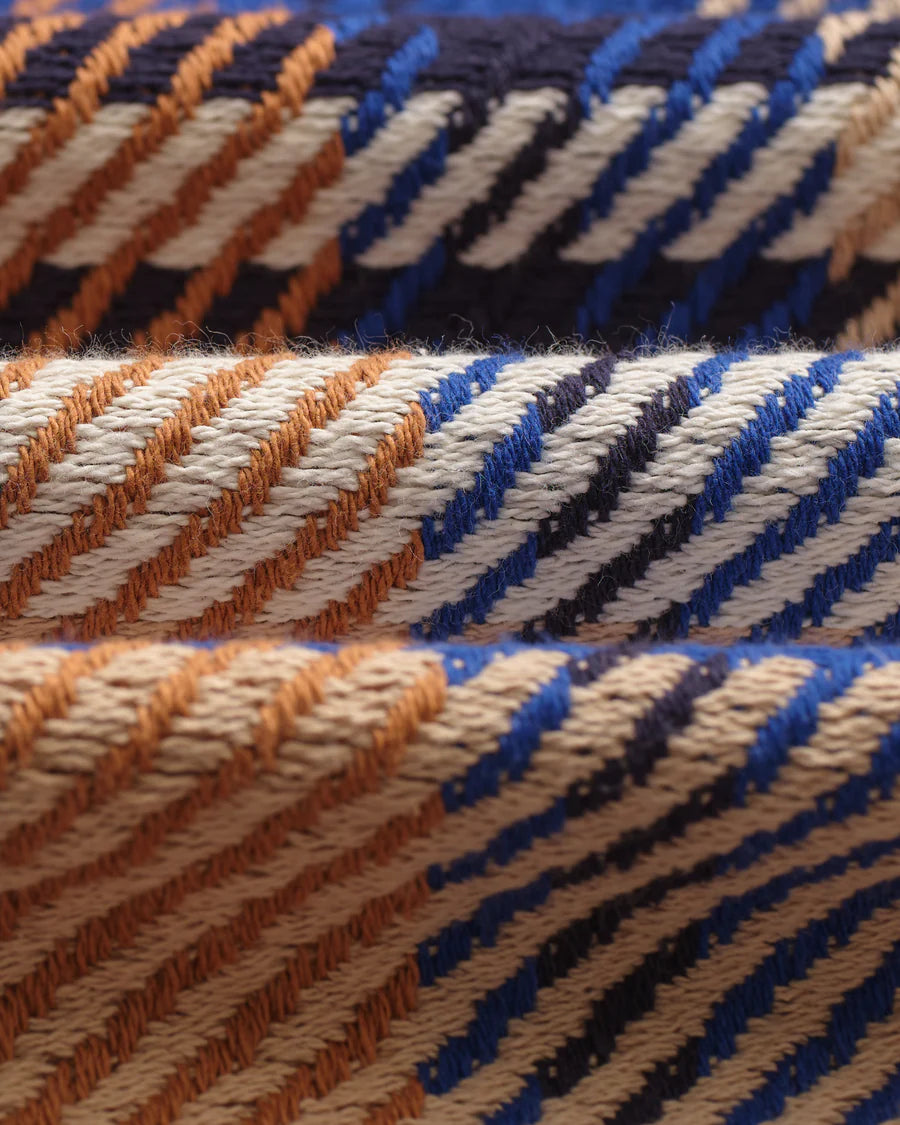 オーバーシャツ BOLD CHECK (BLUE/TAN)