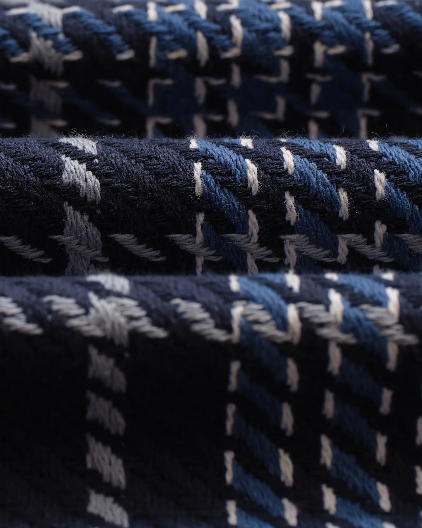 オーバーシャツ WAVE CHECK (NAVY/GREY)