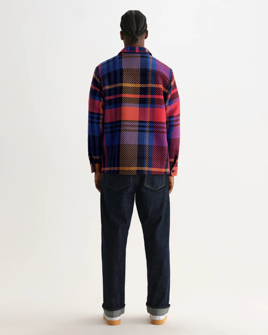 オーバーシャツ BOLD CHECK (PURPLE/RED)