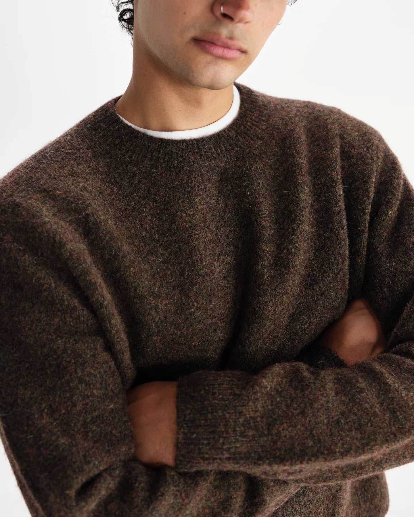 ワイルドクルー FLUFFY WOOL BLEND (BROWN) - グリニッジ オンラインストア