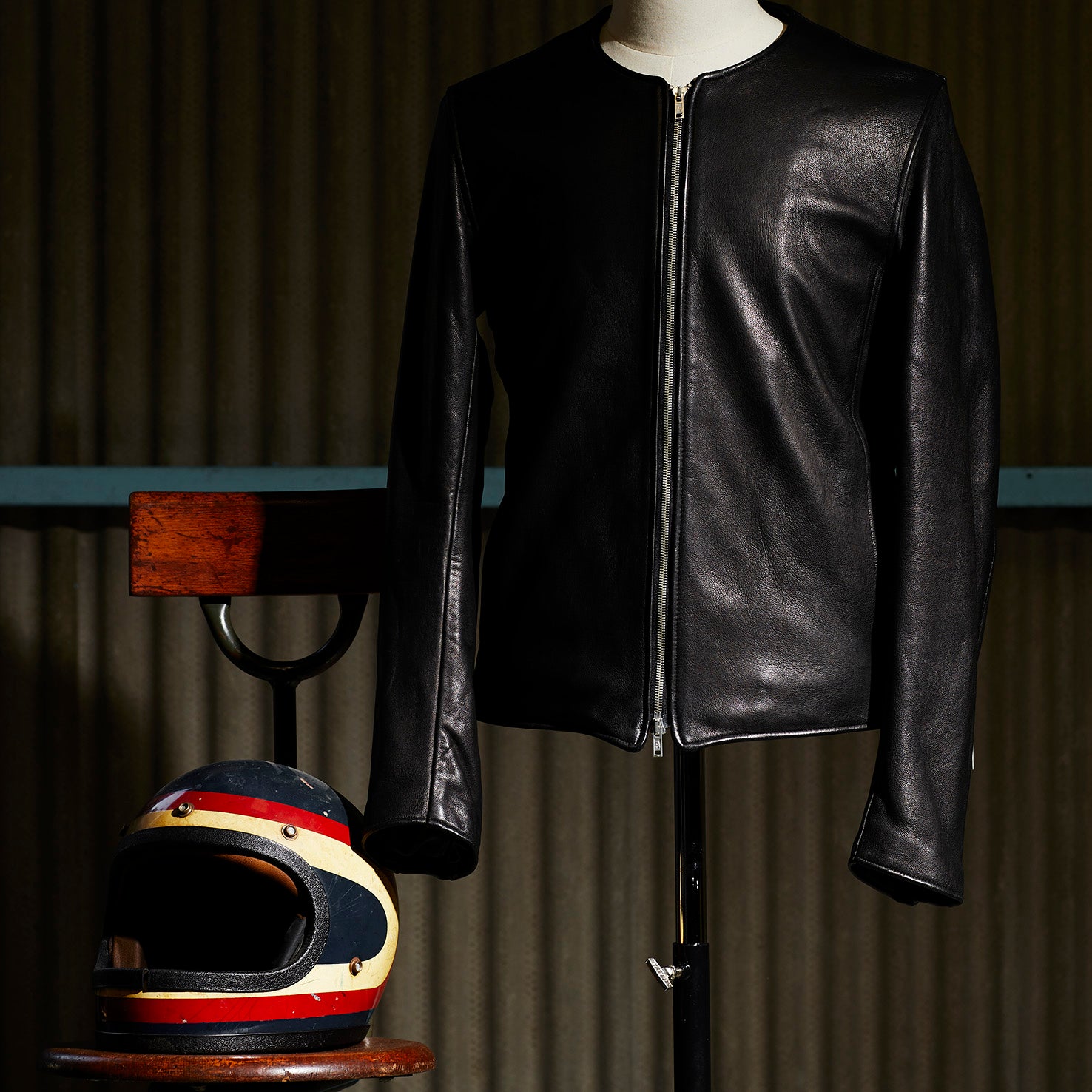 jamesgrose james grose jg ジェームスグロース ブライトン 革ジャン レザージャケット シングル ノーカラー