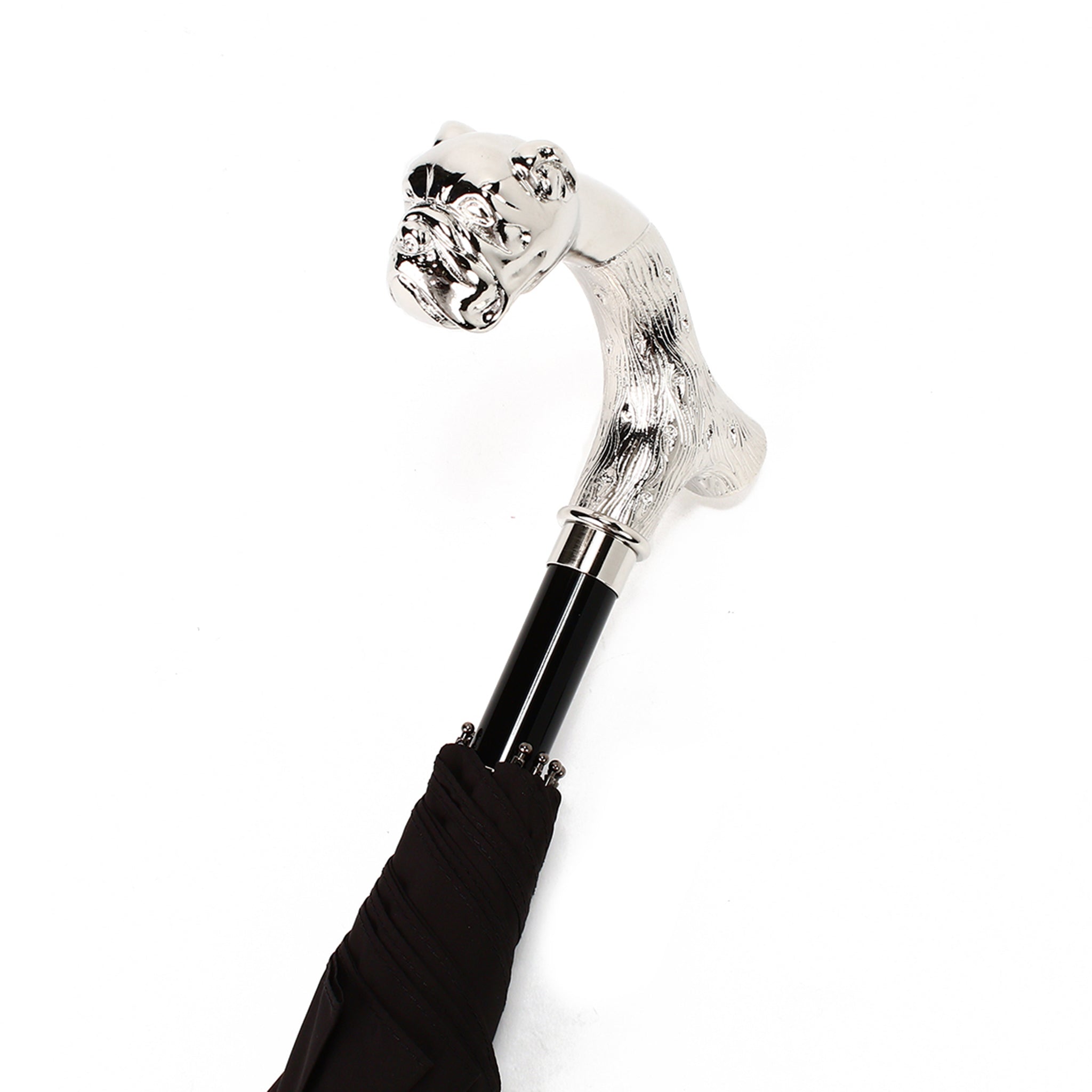 Fox Umbrellas アニマルヘッド　ブルドッグ TL9 Nickel Finish Animal Head | 折りたたみ傘 | アニマルヘッド