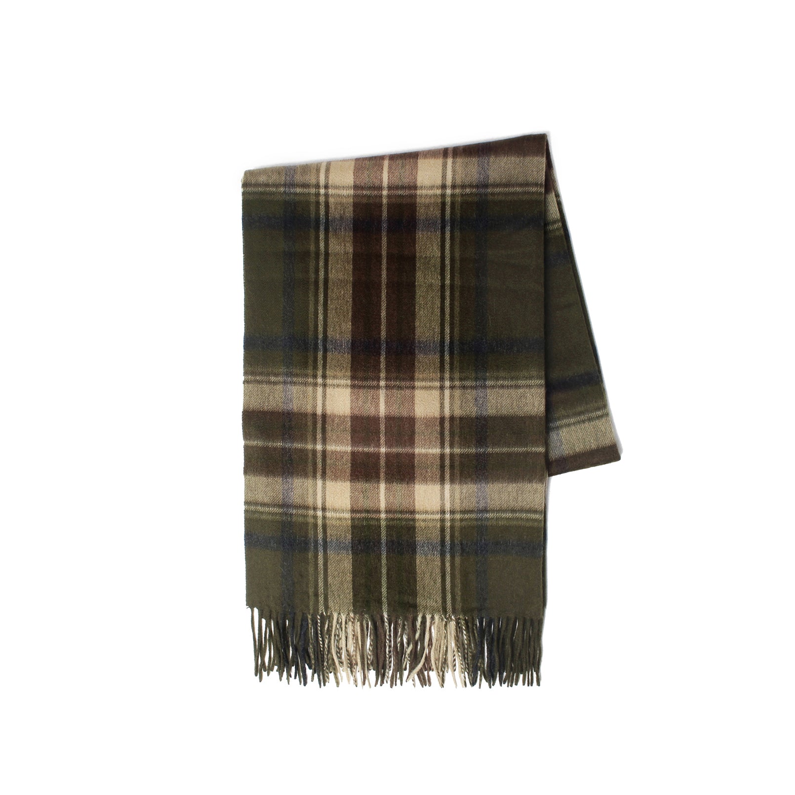 カシミヤストール モダンスチュワート(カーキ & キャメル)_70x190_CPG49452 Joshua Ellis