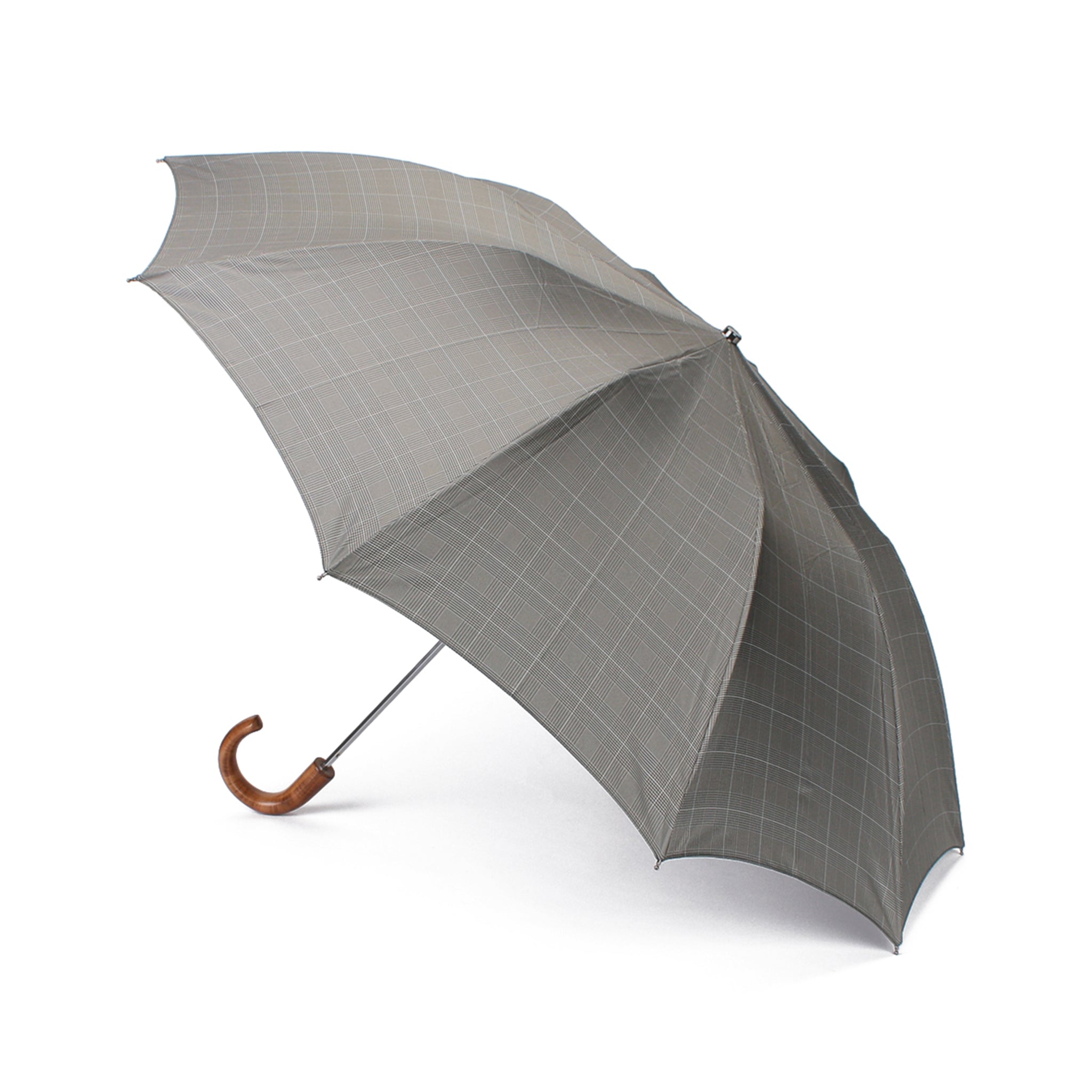 FOX umbrellas 折りたたみ傘 晴雨兼用　ライトグレー ダークグレインド（タモ） 晴雨兼用傘 GT1 Fox Umbrellas
