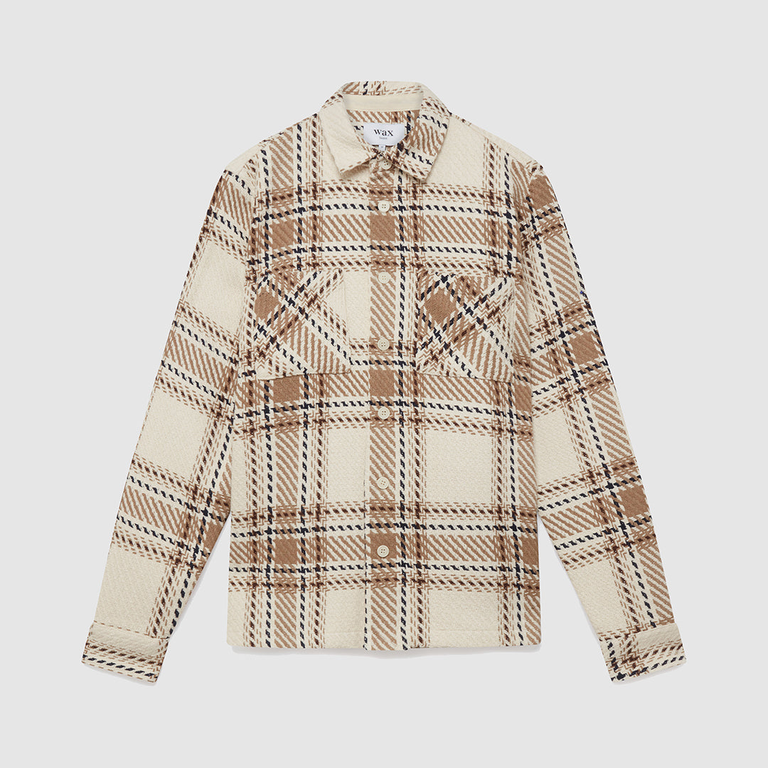 【ワックスロンドン】男女兼用 WHオーバーシャツ|ダグチェック(EC/BG)wax london