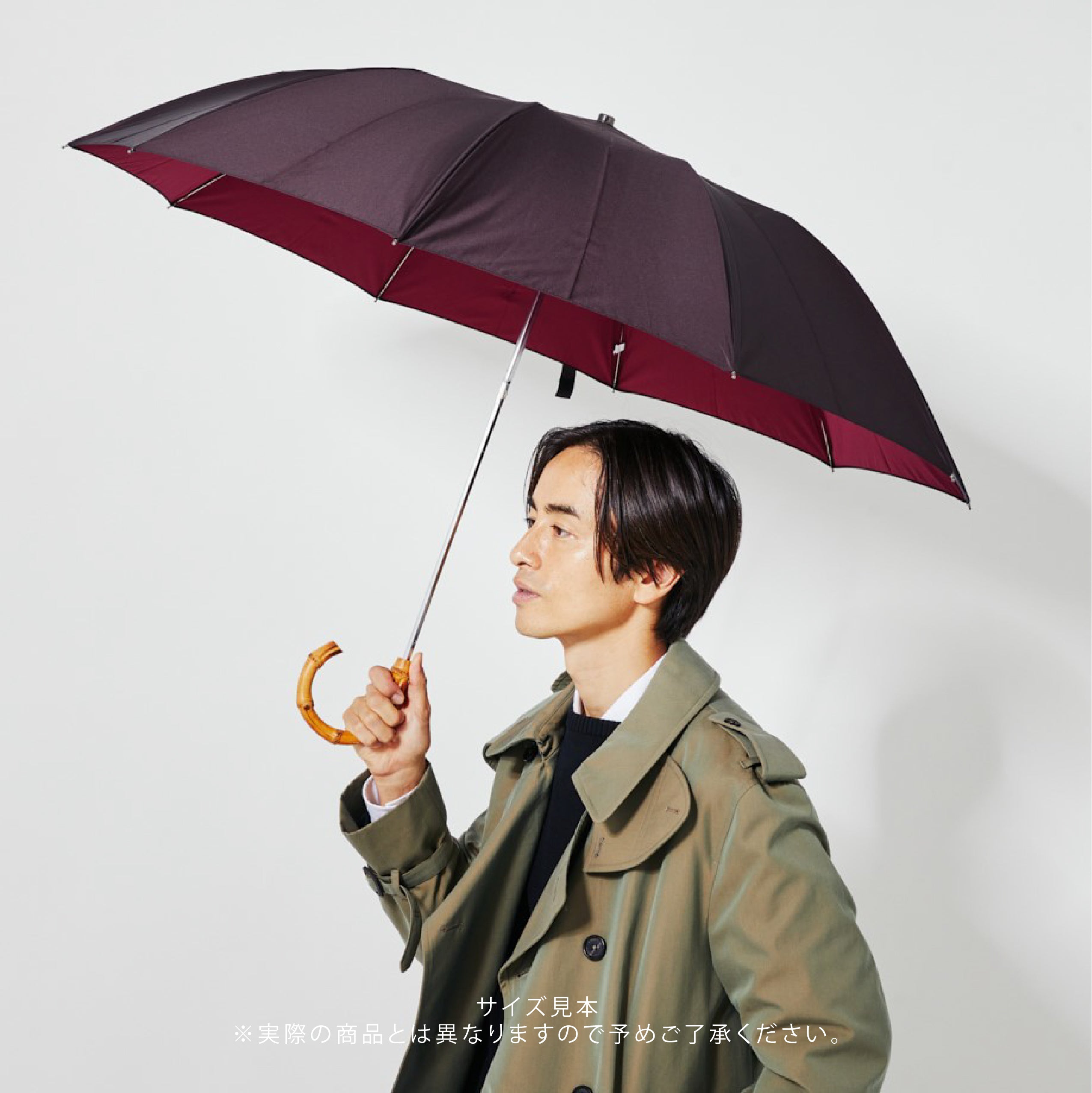 TL4 Whangee Crook | 折りたたみ傘 | アーチ型ハンドル | ワンギー | 雨用傘 (06 BROWN)