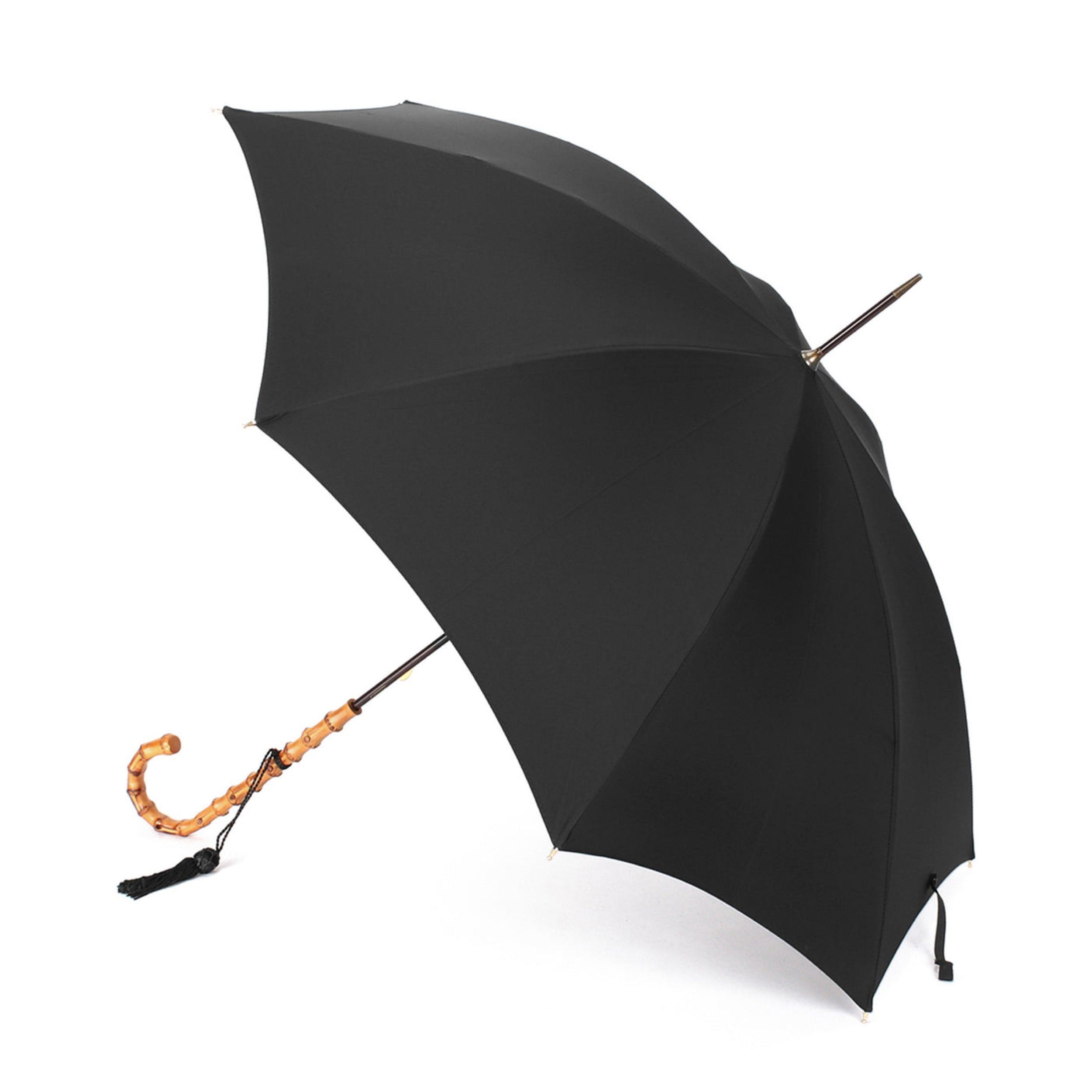 WL4 Whangee Crook | 長傘 | アーチ型ハンドル | ワンギー | 晴雨兼用傘 (099 BLACK)