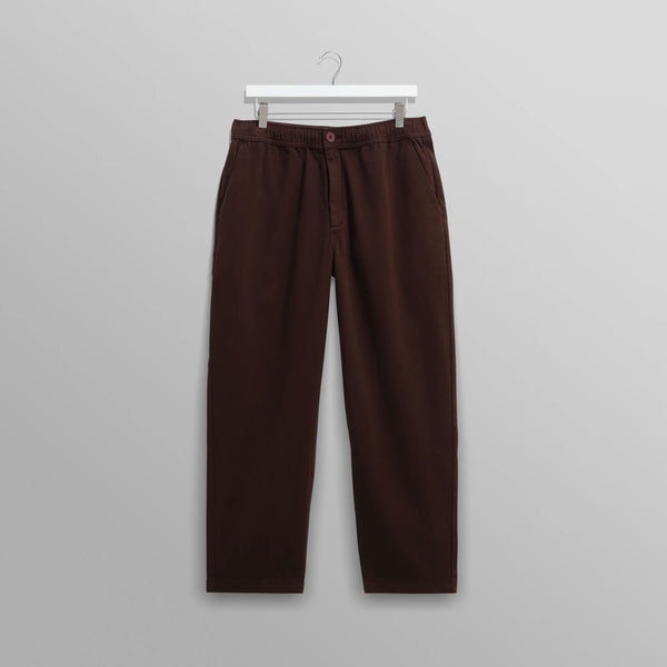 カートトラウザーズ ORGANIC COTTON TWILL (DARK BROWN)
