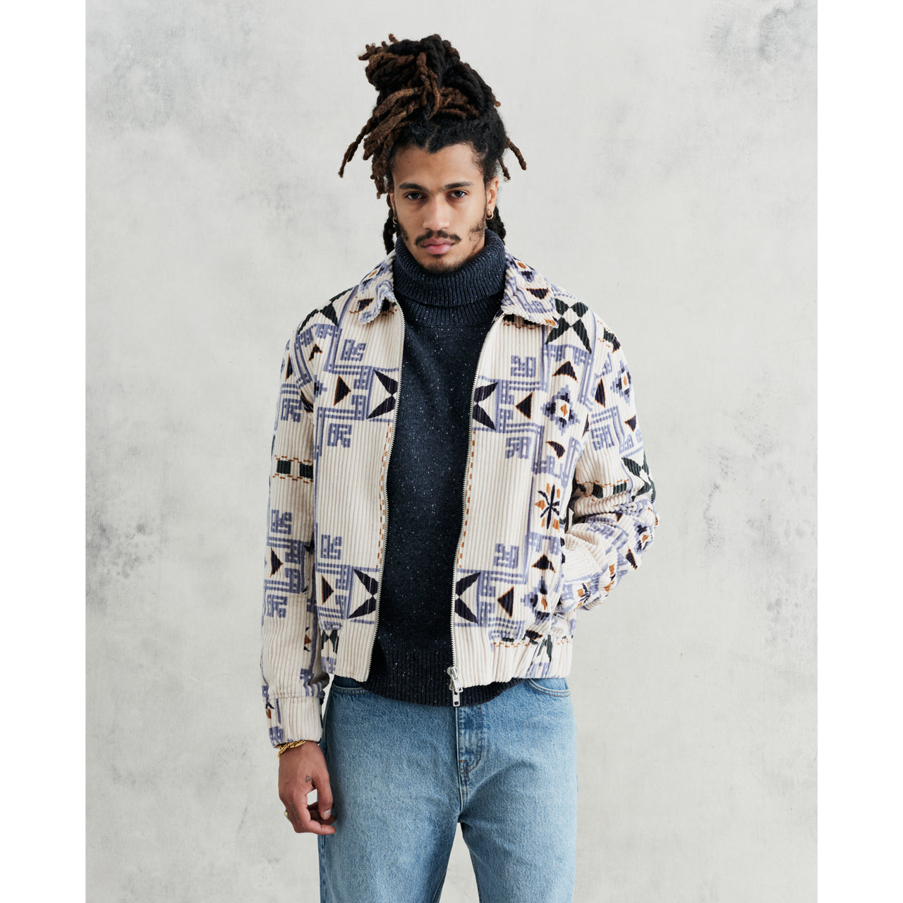 カルタジャケット プリントコードジオ (ECRU/ MULTI)