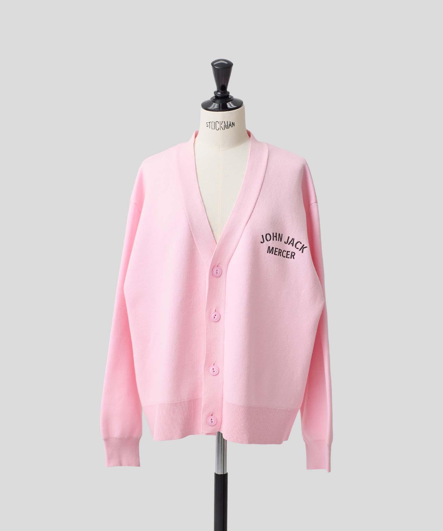 バックロゴVネックカーディガン26W103 (PINK)