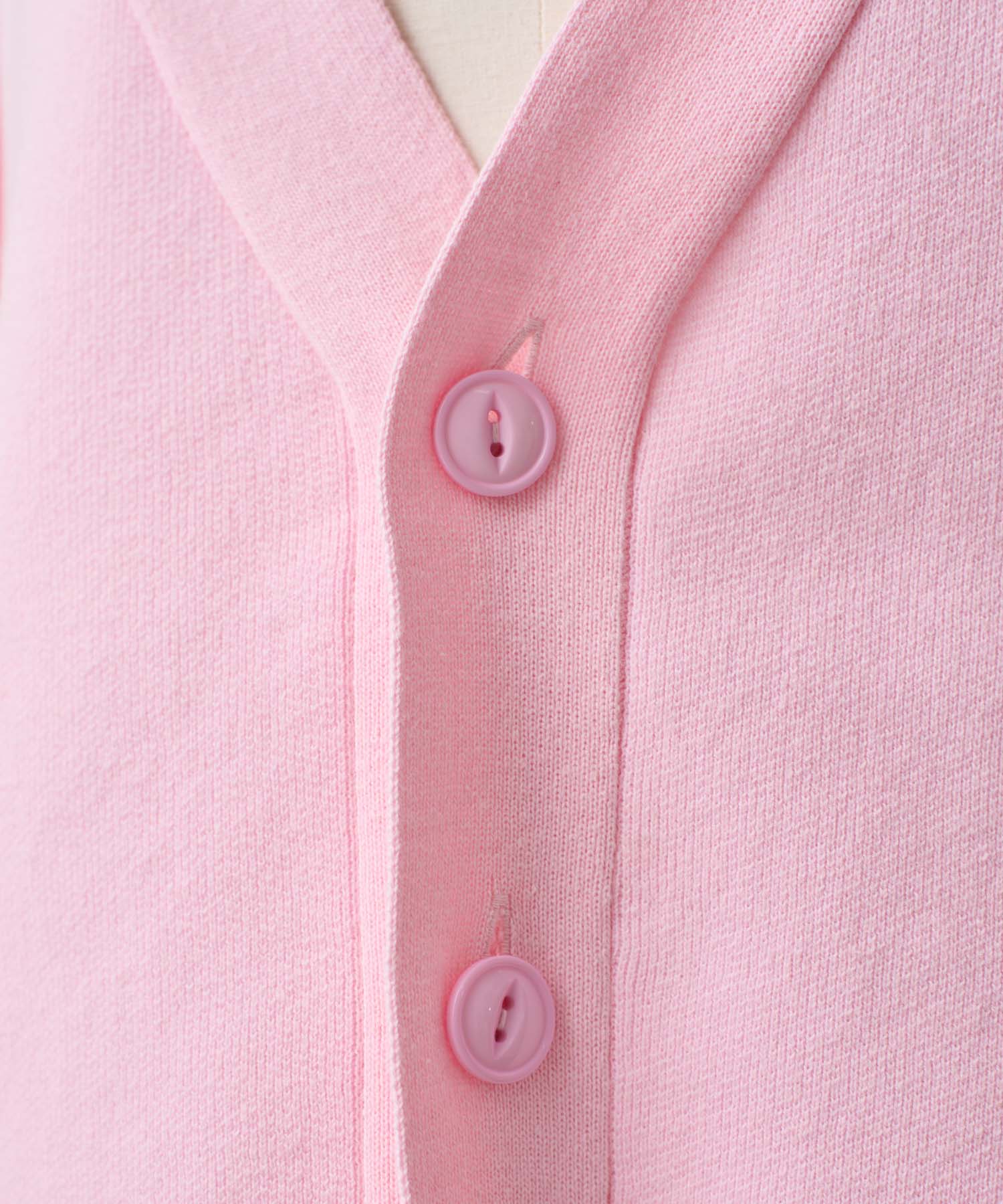 バックロゴVネックカーディガン26W103 (PINK)