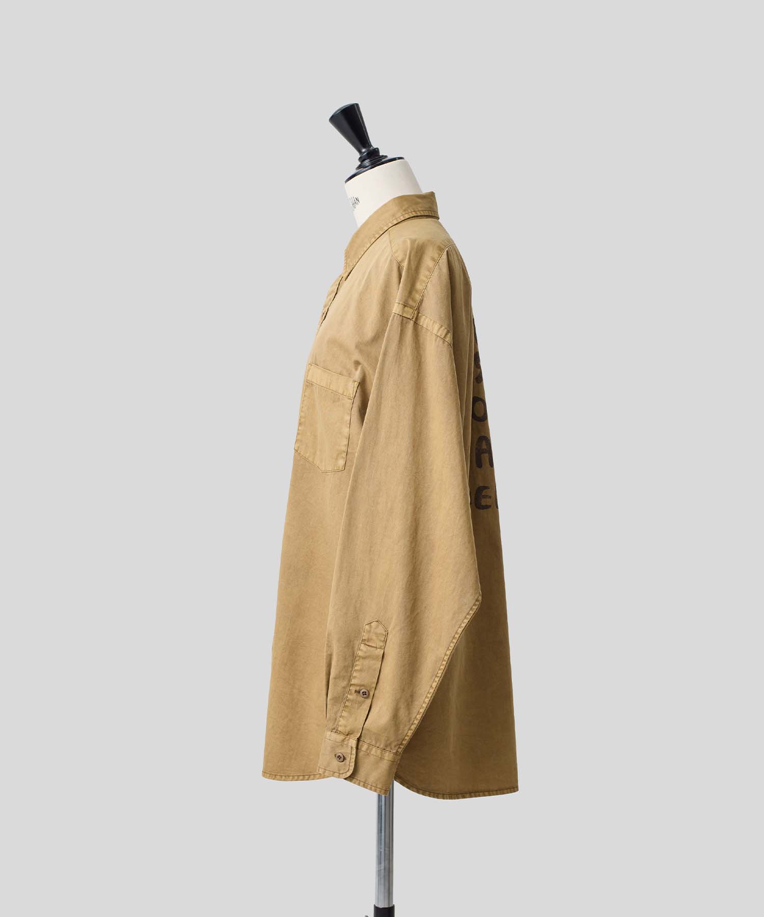 バックロゴオーバーシャツ 26W201 (BEIGE)